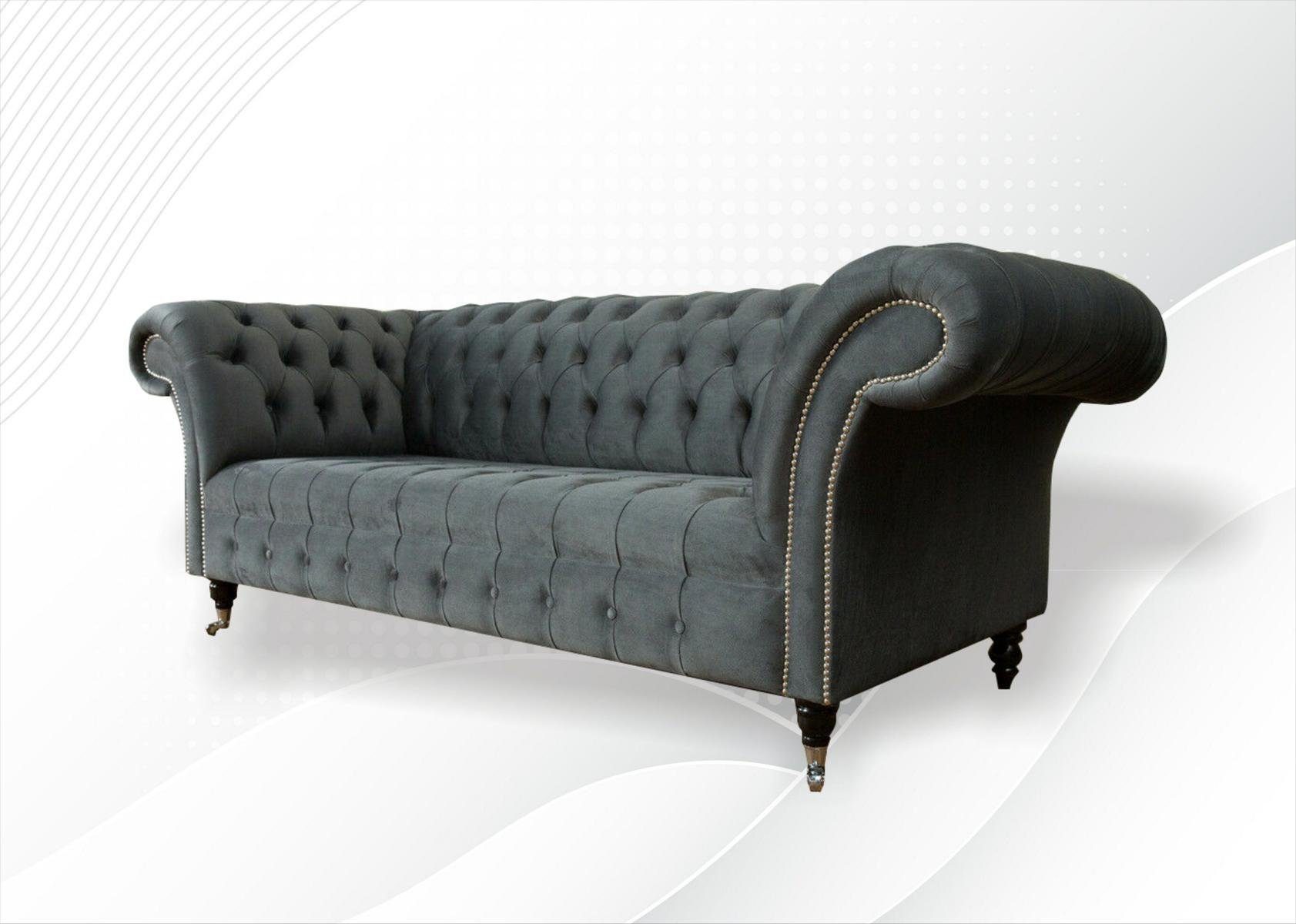Design Sitzer Chesterfield-Sofa, cm 3 Sofa Chesterfield Couch 225 JVmoebel