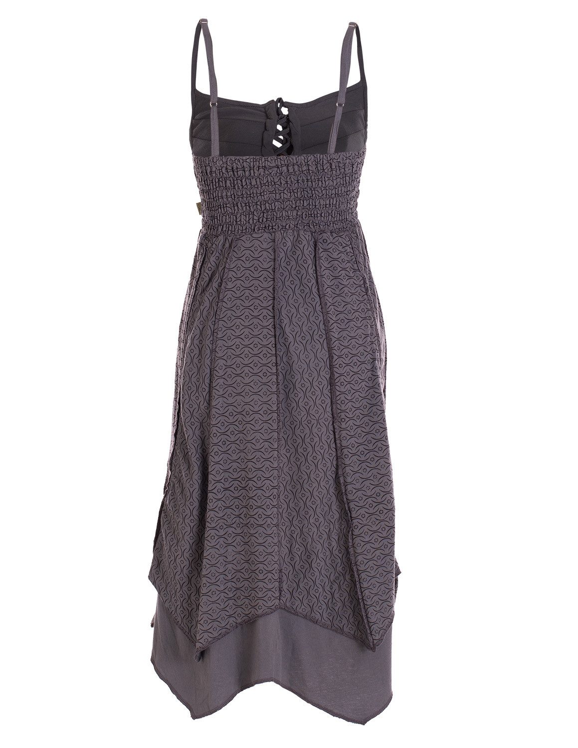 Vishes Sommerkleid Damen Sommer-Kleider längen-verstellbar Spagettiträger-Kleid Hippi, Ethno, Goa Style