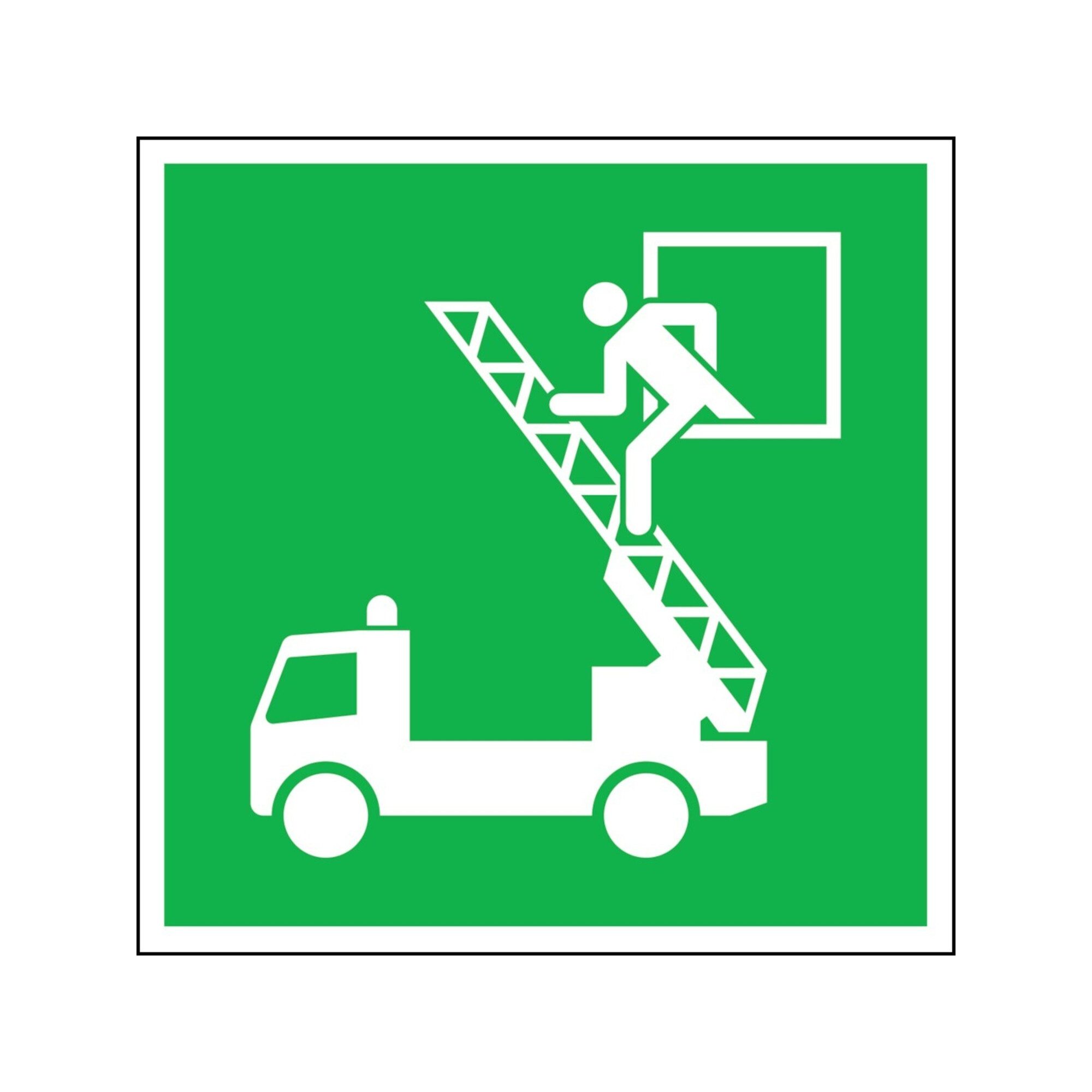 wolk Aufkleber SafetyMarking Fluchtwegschild Folie B200xH200 mm Rettungsausstieg