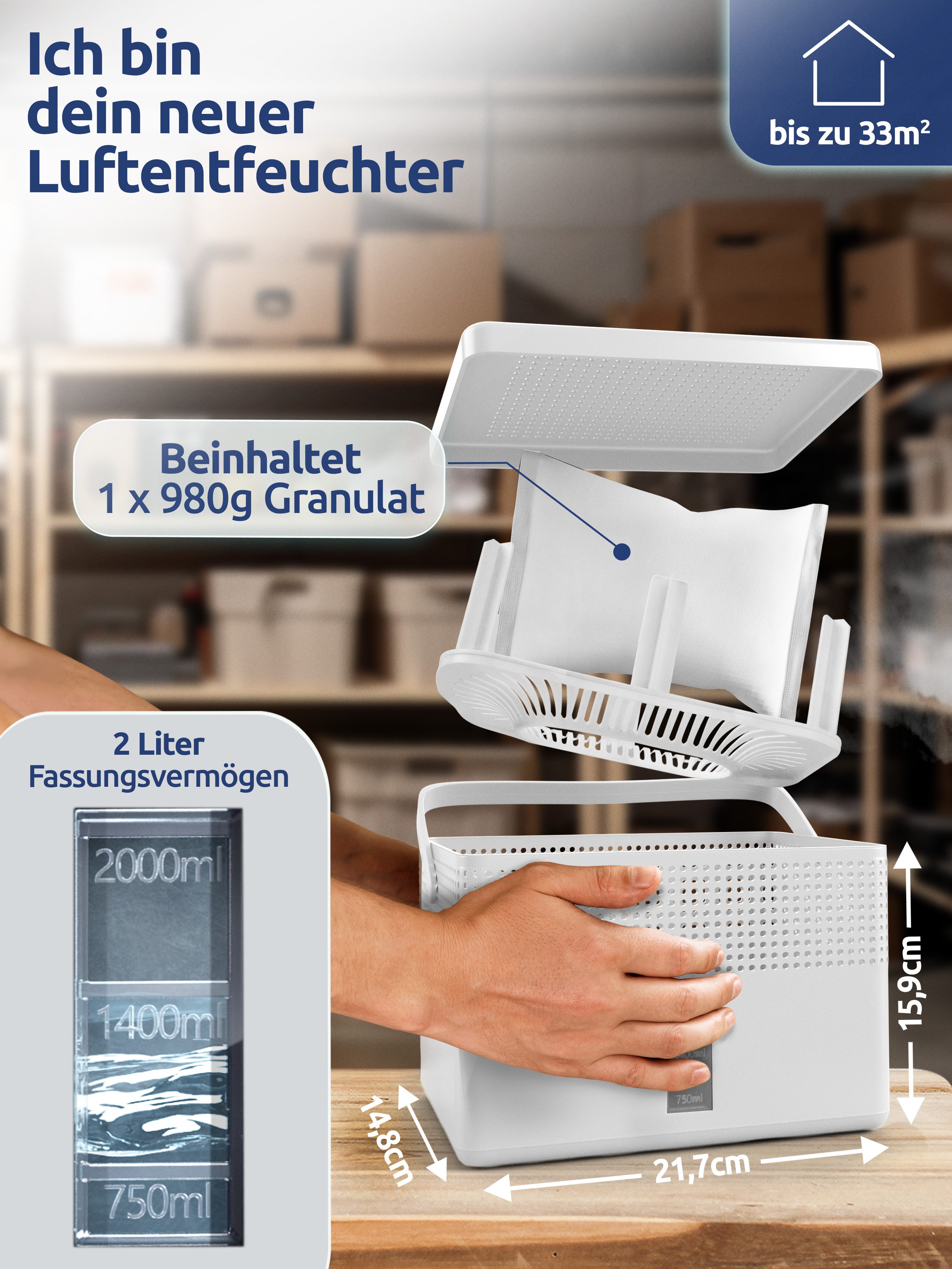 BonAura Luftentfeuchter ohne Strom, für 79 günstig online kaufen