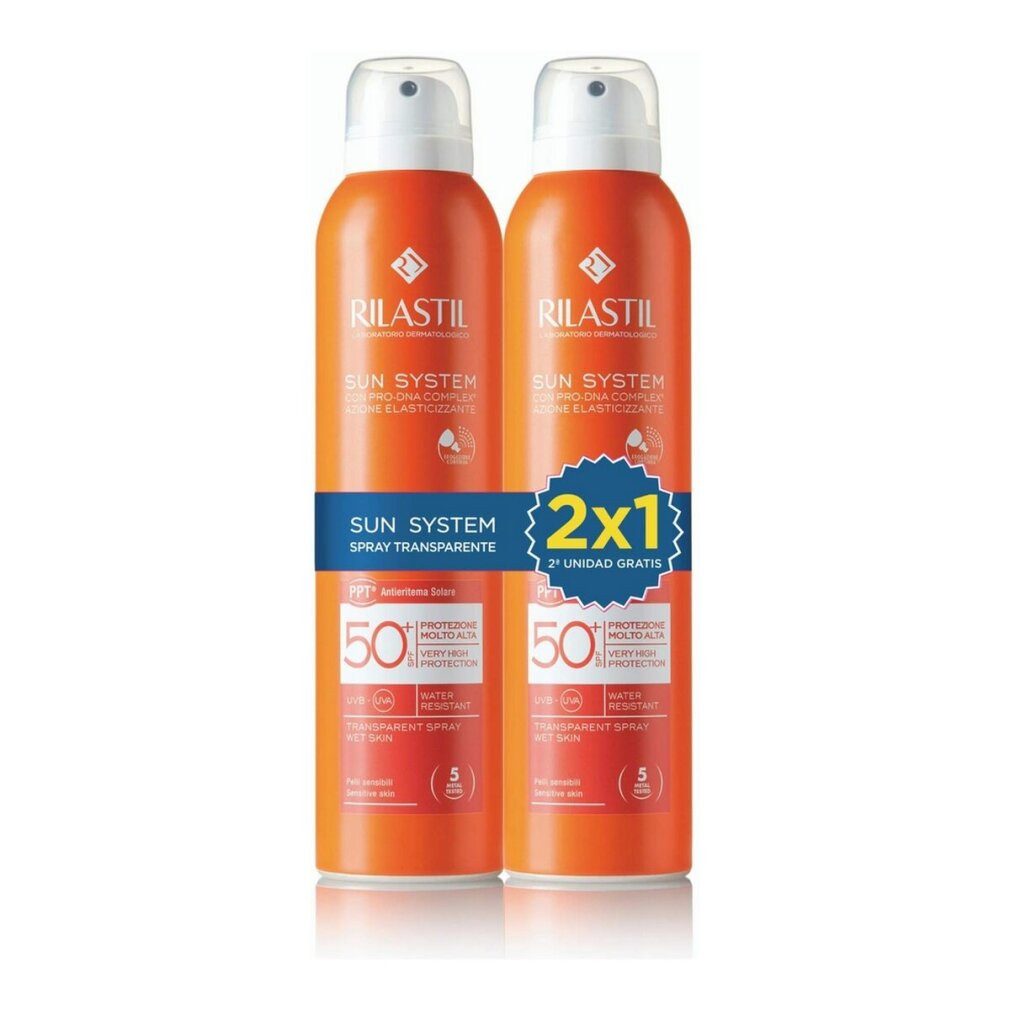 Rilastil Sonnenschutzcreme Sun System Transparent Spray Wet Skinspf 50 2x