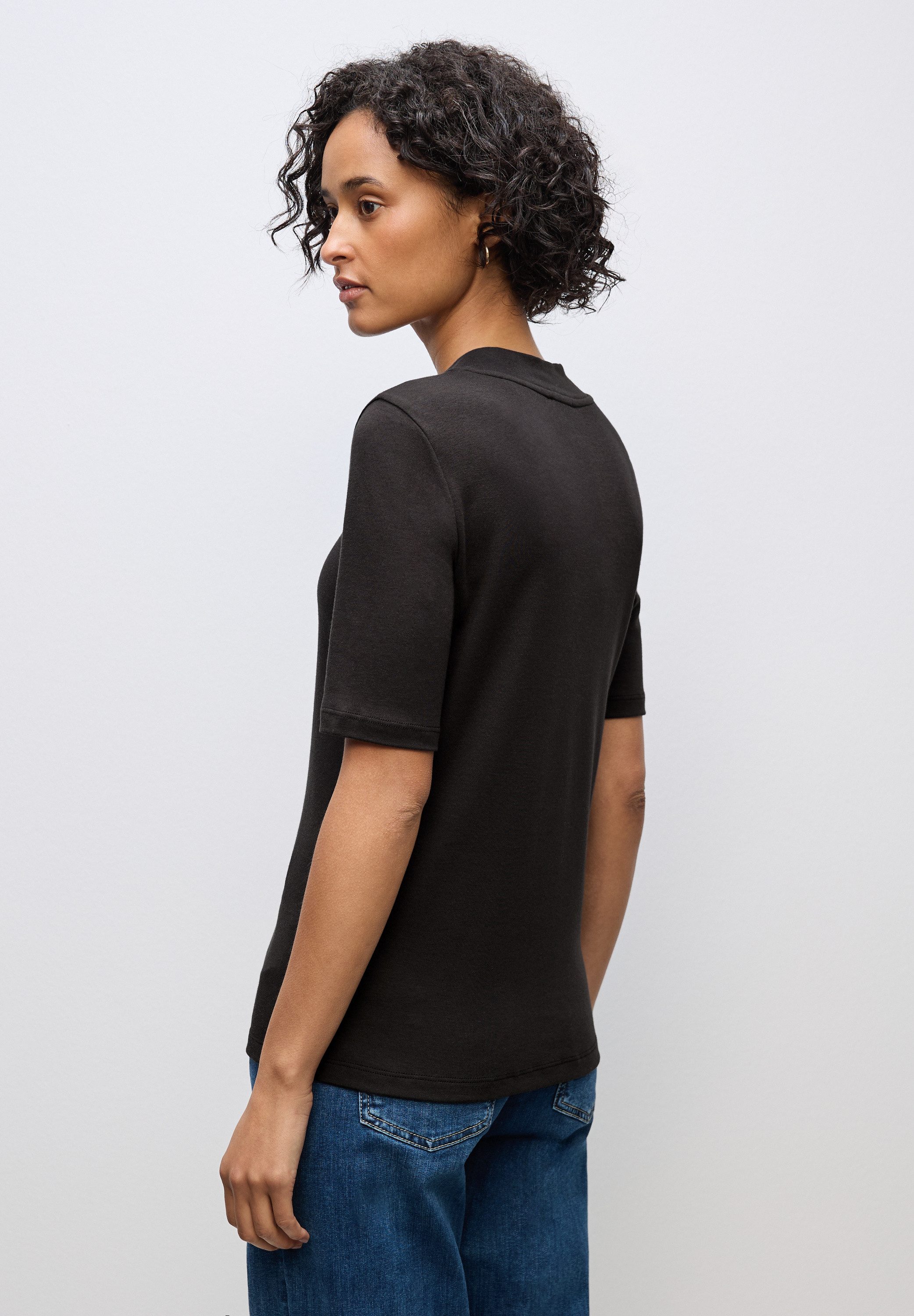 STREET ONE T-Shirt mit Turtleneck und Cut-Out günstig online kaufen