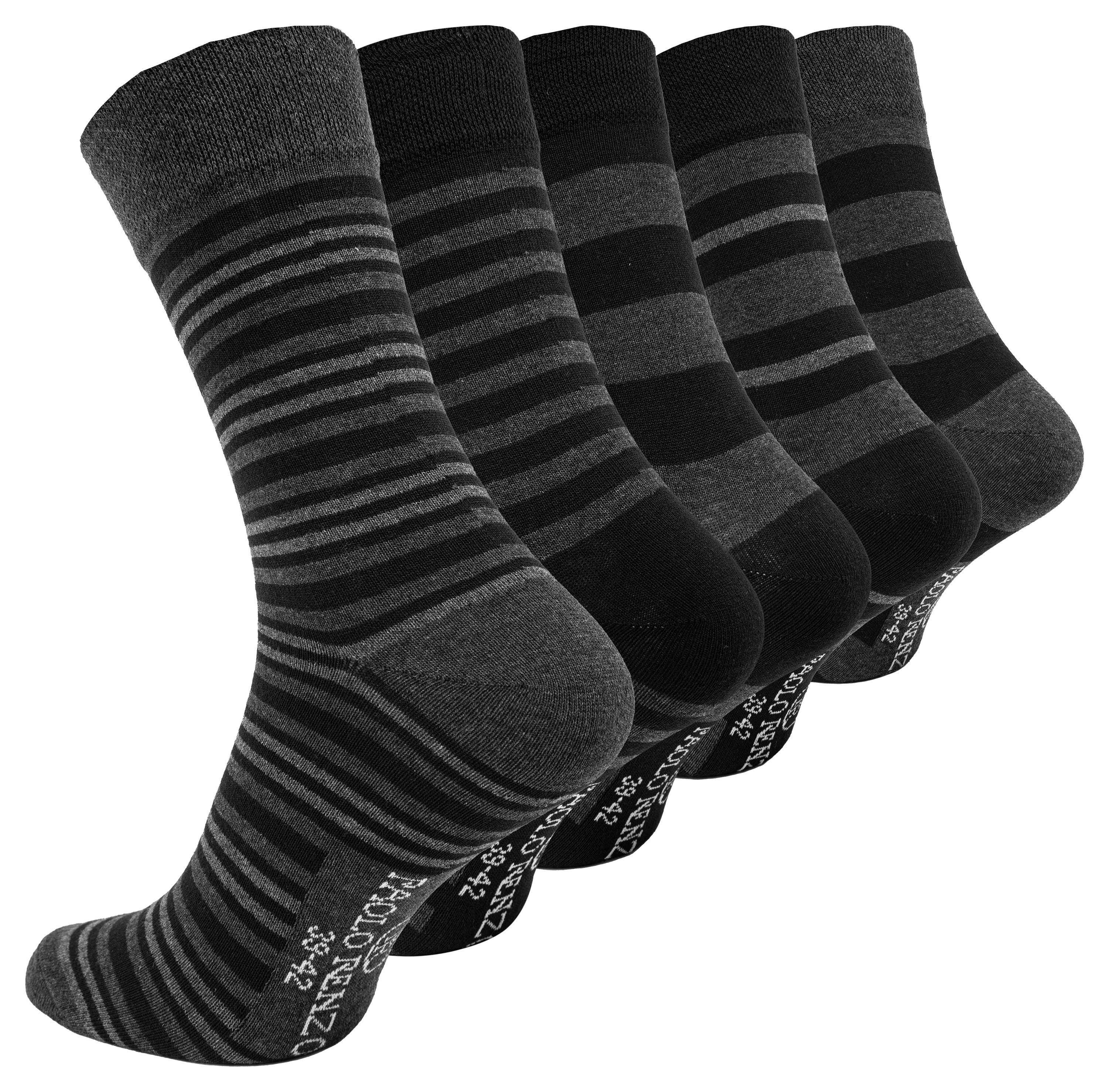 Paolo Renzo Businesssocken (5-Paar) Atmungsaktive Herren Business Socken aus hochwertiger Baumwolle