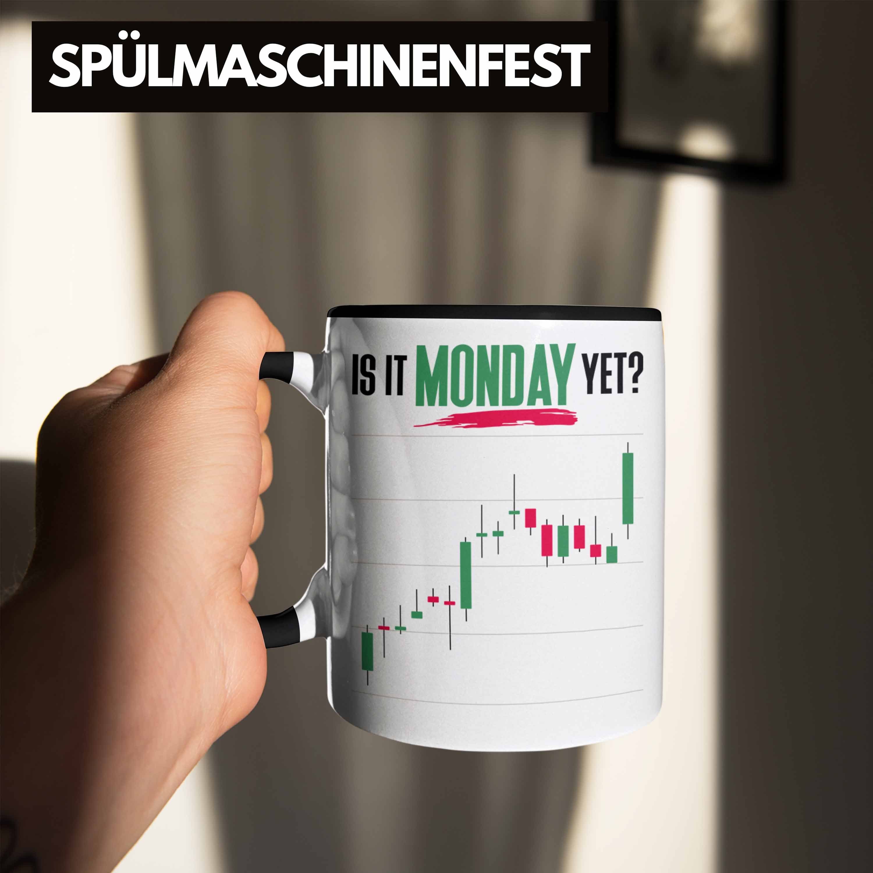 Tasse "Is Trendation Yet?" It Lustiges Aktien für Geschenk Tasse Monday Schwarz Trading Aktien