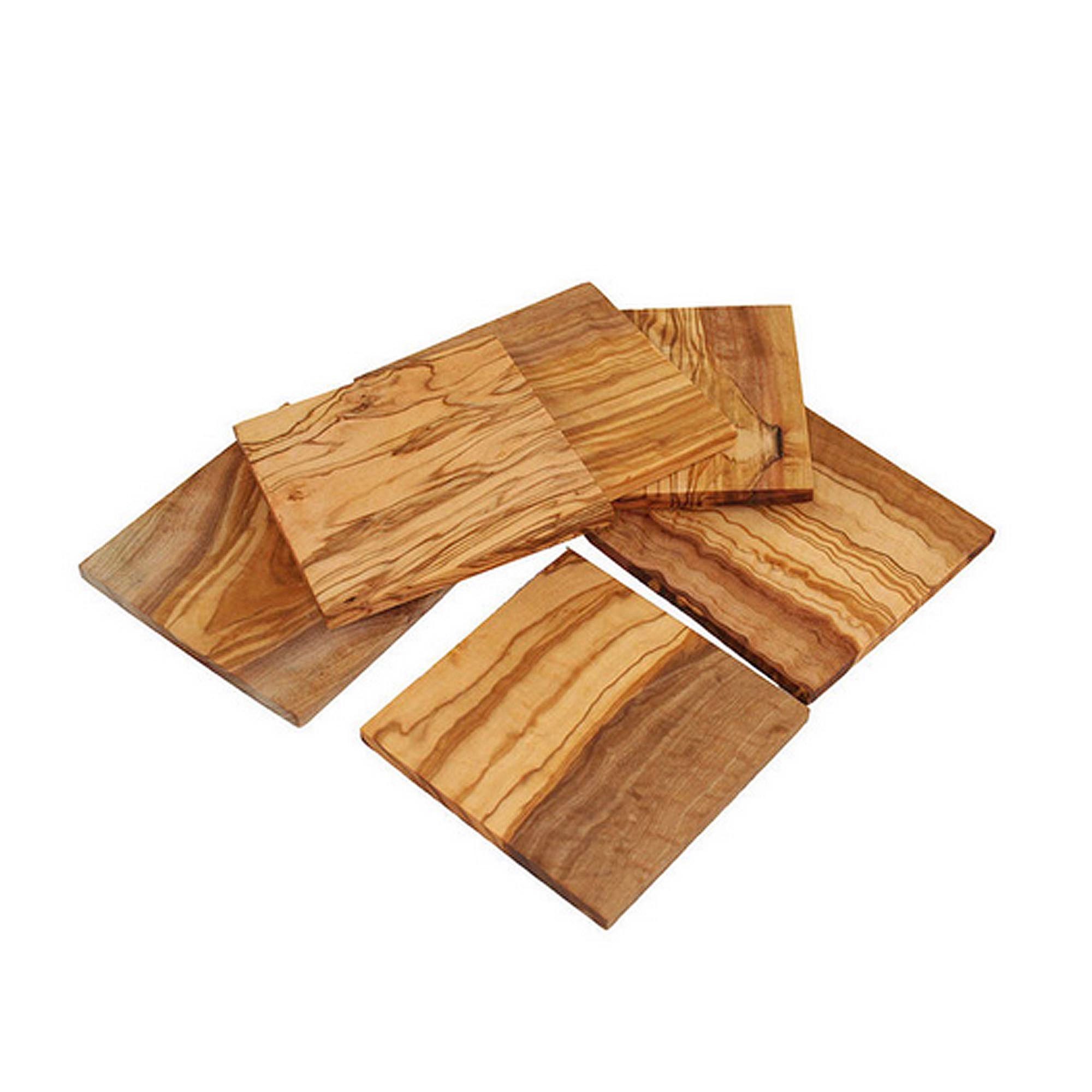 Olivenholz-erleben Getränkeuntersetzer 6x Untersetzer ECKIG ca. 9 x 9 cm aus Olivenholz, Packung, 6-tlg., Passend für Gläser und Tassen, schützt vor Kratzern & Flecken