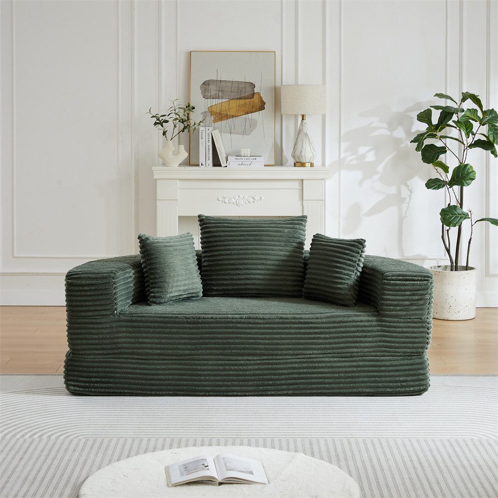 REDOM Schlafsofa rundes Tagesbett, ideal für kompakte Wohnräume, das sowohl als halbrundes Sofa als auch als rundes Tagesbett genutzt werden kann. 1 Teile