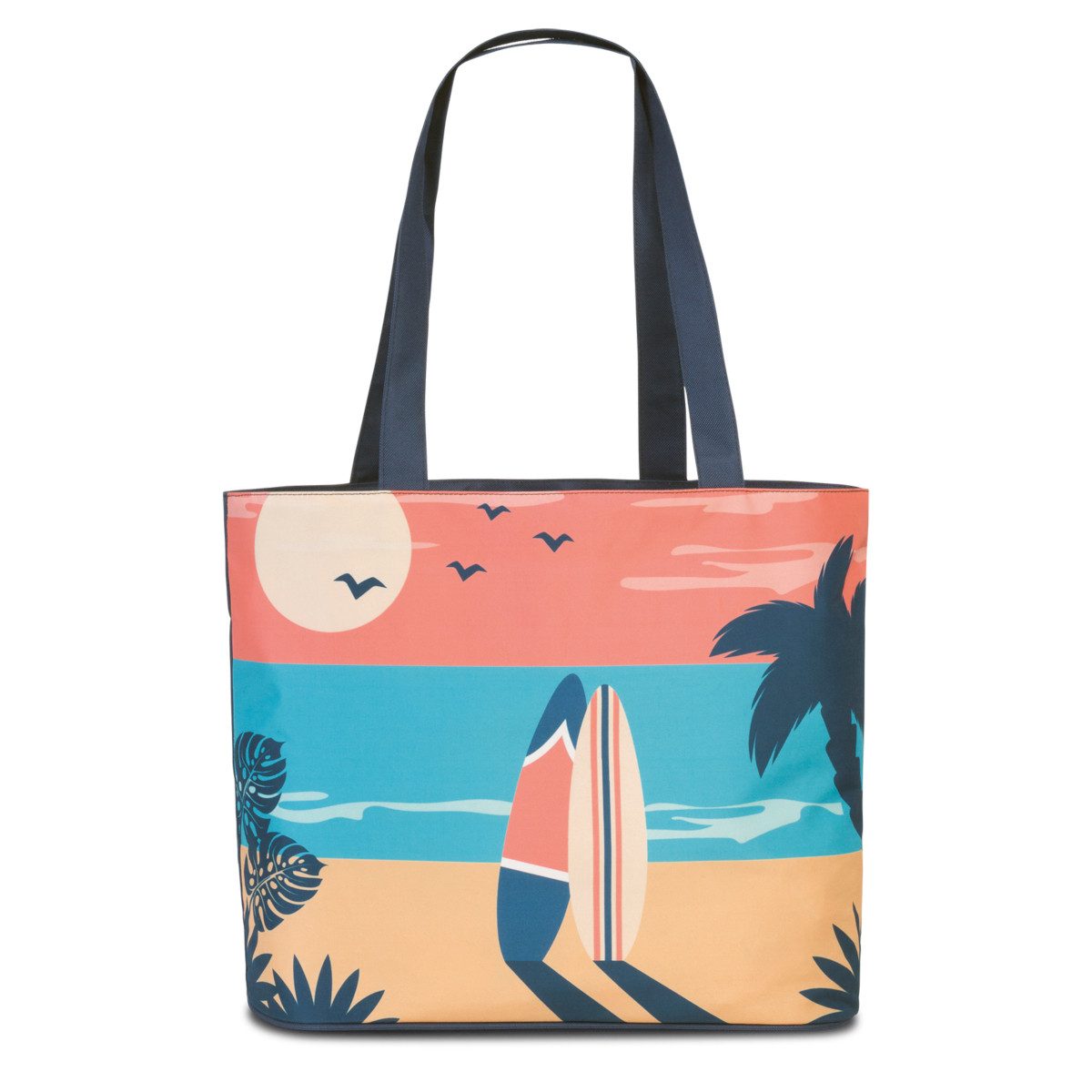 fabrizio® Tragetasche Strandtasche SURFEN, Höhe mit Henkel 61 cm