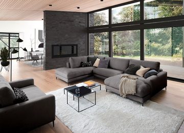 INOSIGN Wohnlandschaft Downtown XXL B/T/H: 341/223/84 cm Loungemöbel zum Relaxen, weicher Sitzkomfort, Cord-Bezug, weicher Sitzkomfort U-Form