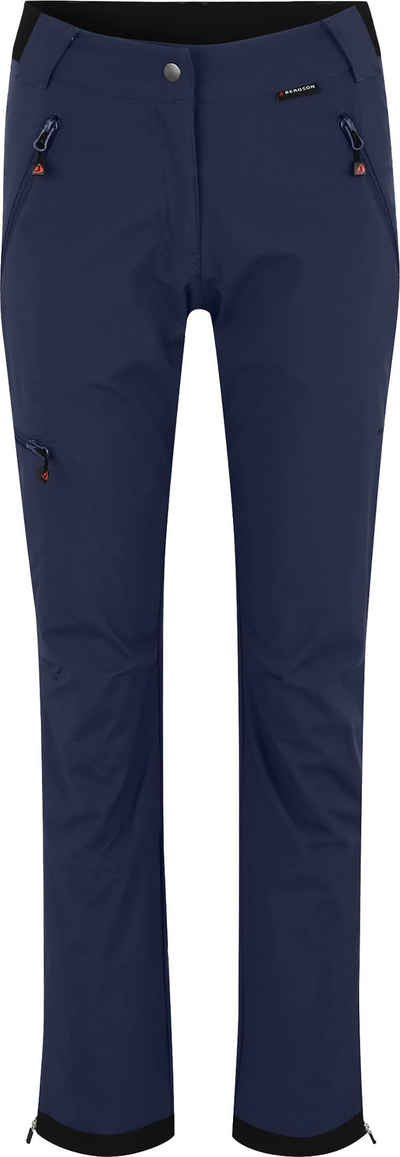 Bergson Outdoorhose »TESSE COMFORT« Damen Softshellhose, winddicht, strapazierfähig, Kurzgrößen, peacoat blau