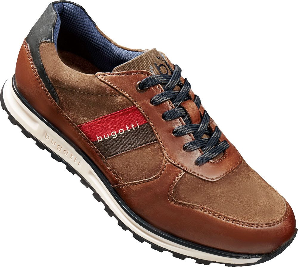 bugatti Sneaker aus weichem Nappa- und Veloursleder günstig online kaufen