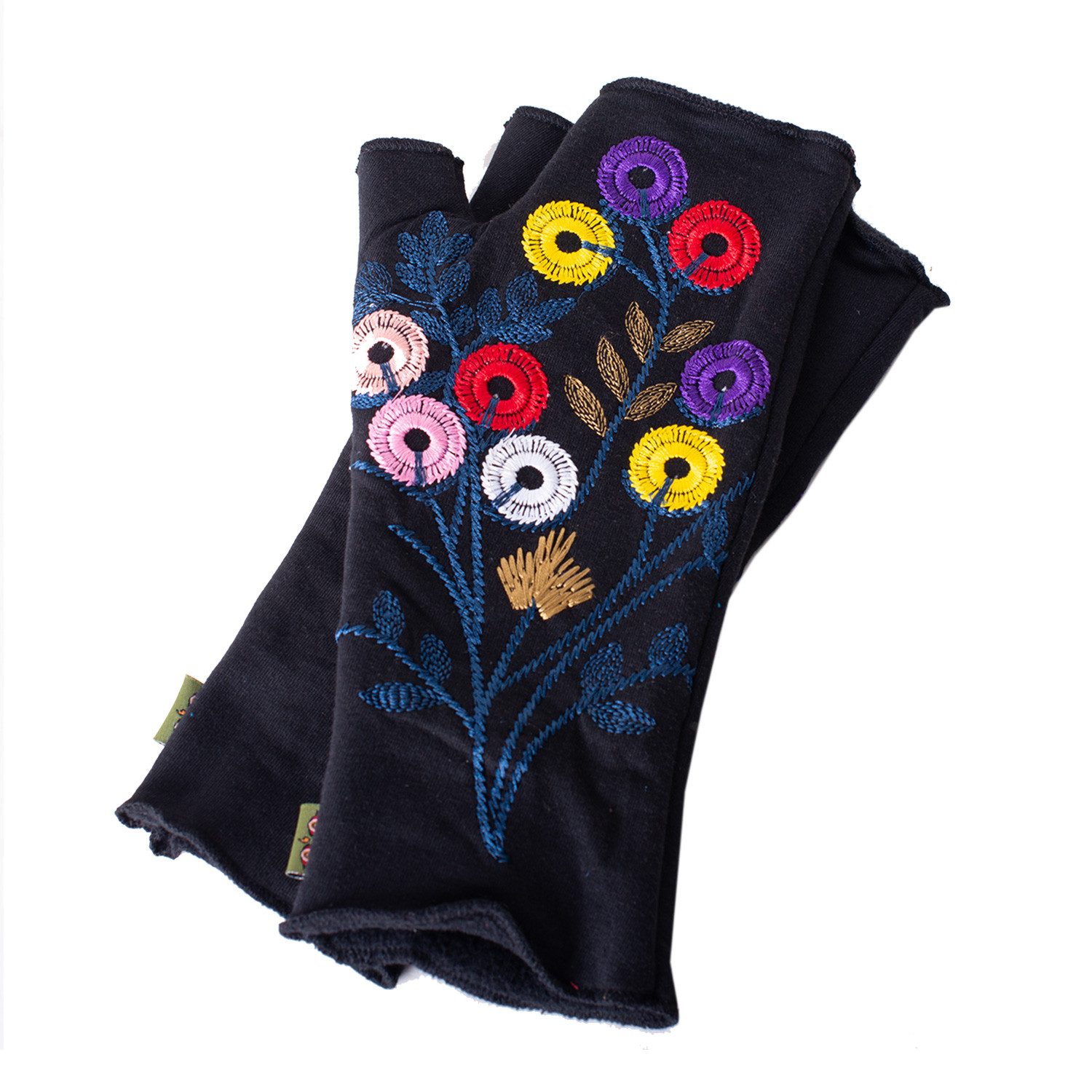 Vishes Armstulpen Warme Handstulpen mit Blumenstickerei, außen Baumwolle, i günstig online kaufen