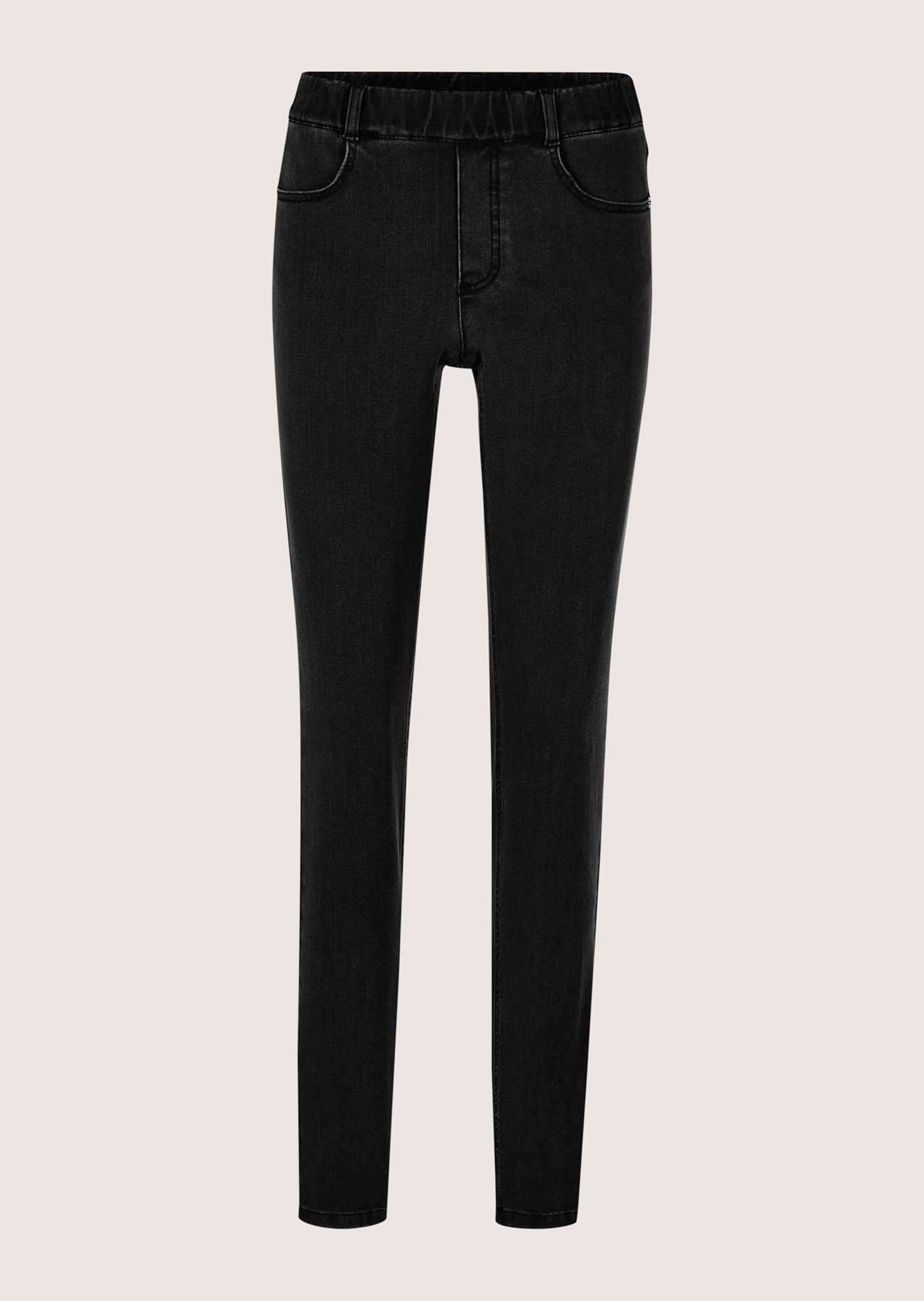 Gerade Jeans Denim-Leggings mit Schlupfbund