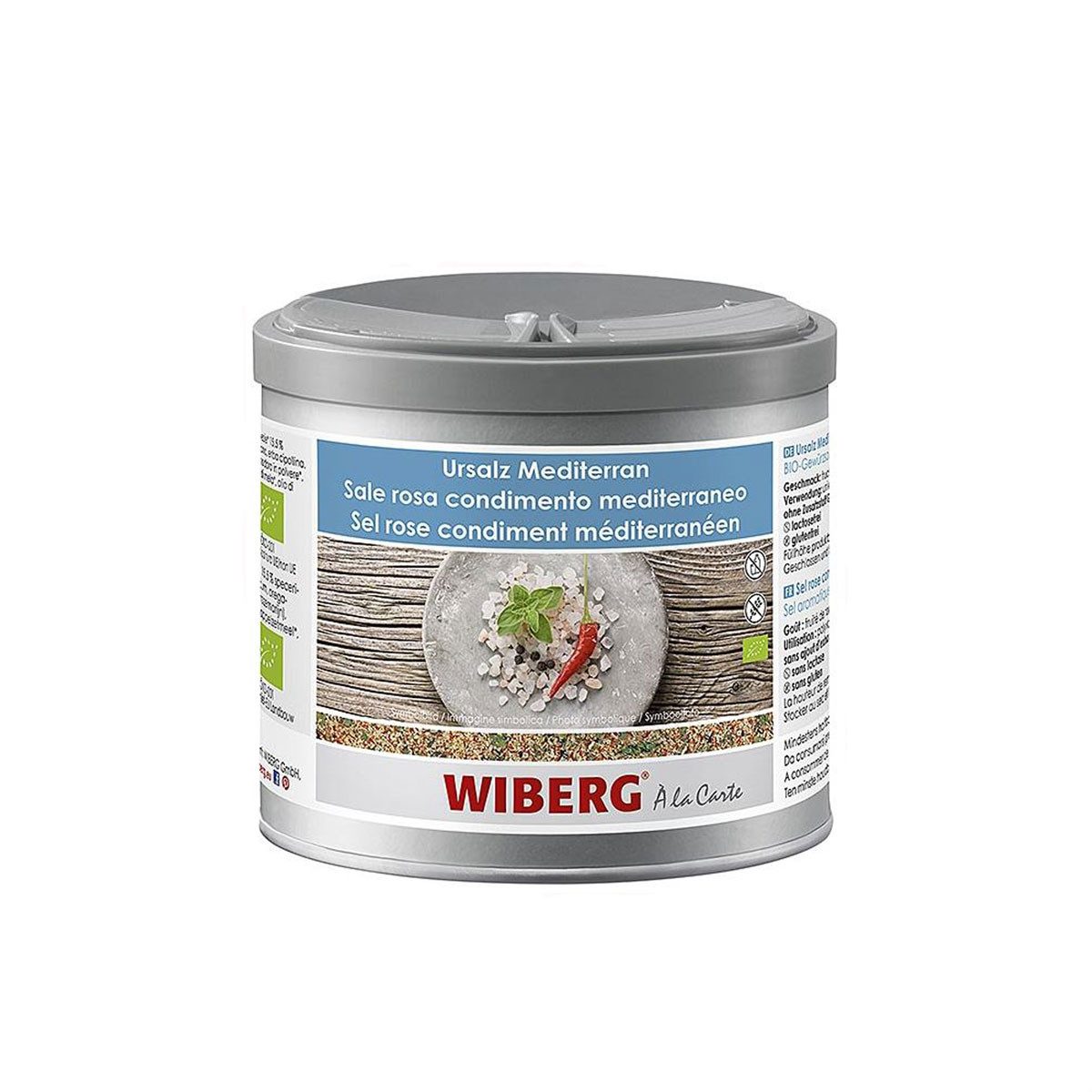 WIBERG Gewürz, Wiberg Bio Ursalz Mediterran Gewürzsalz Mischung im Aromatresor 410g