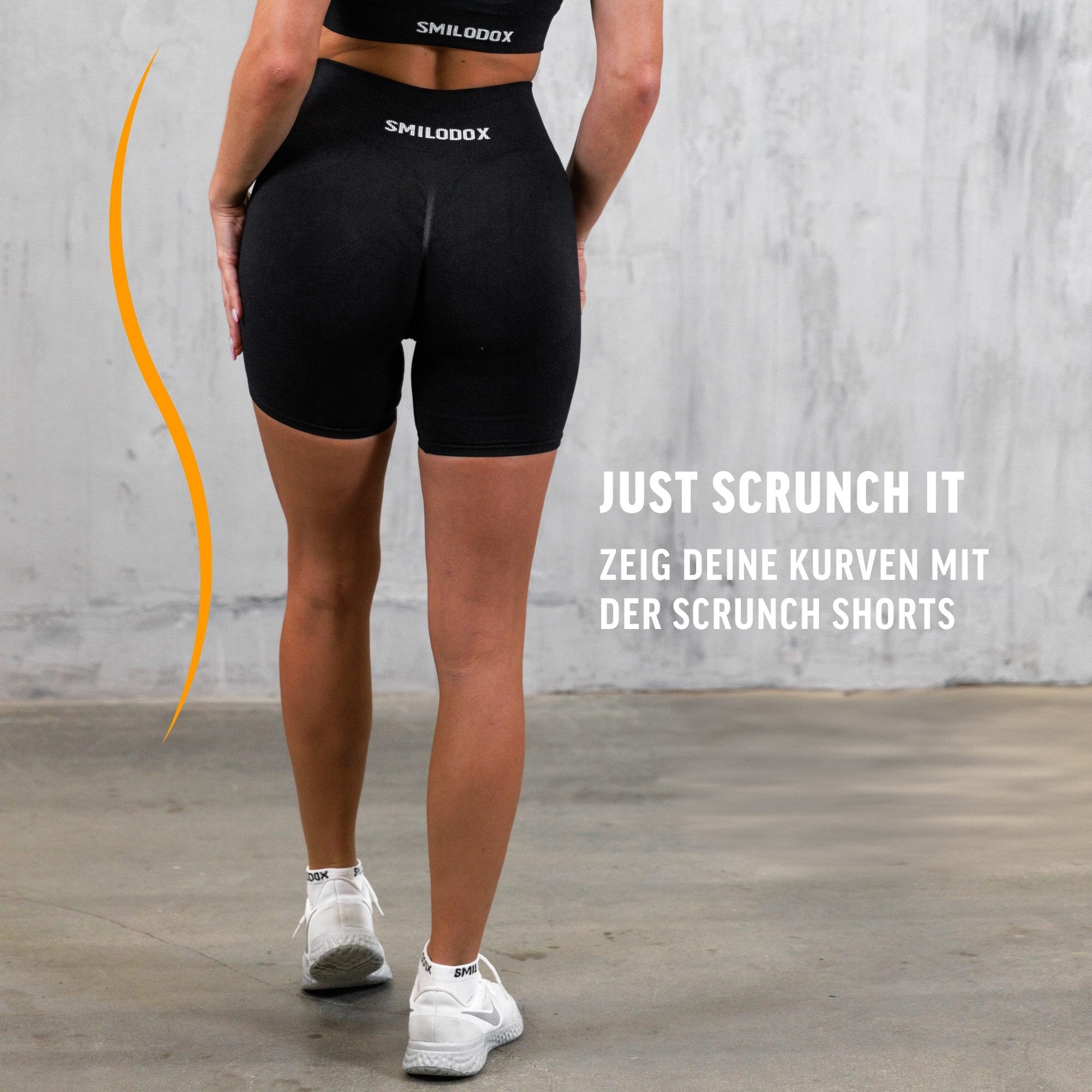 Smilodox Shorts Cetrina, High Waist Push Up Scrunch Hotpants mit hohem Bund Kurze Radlerhose Booty Scrunch Sporthose Fitness Laufen Yoga