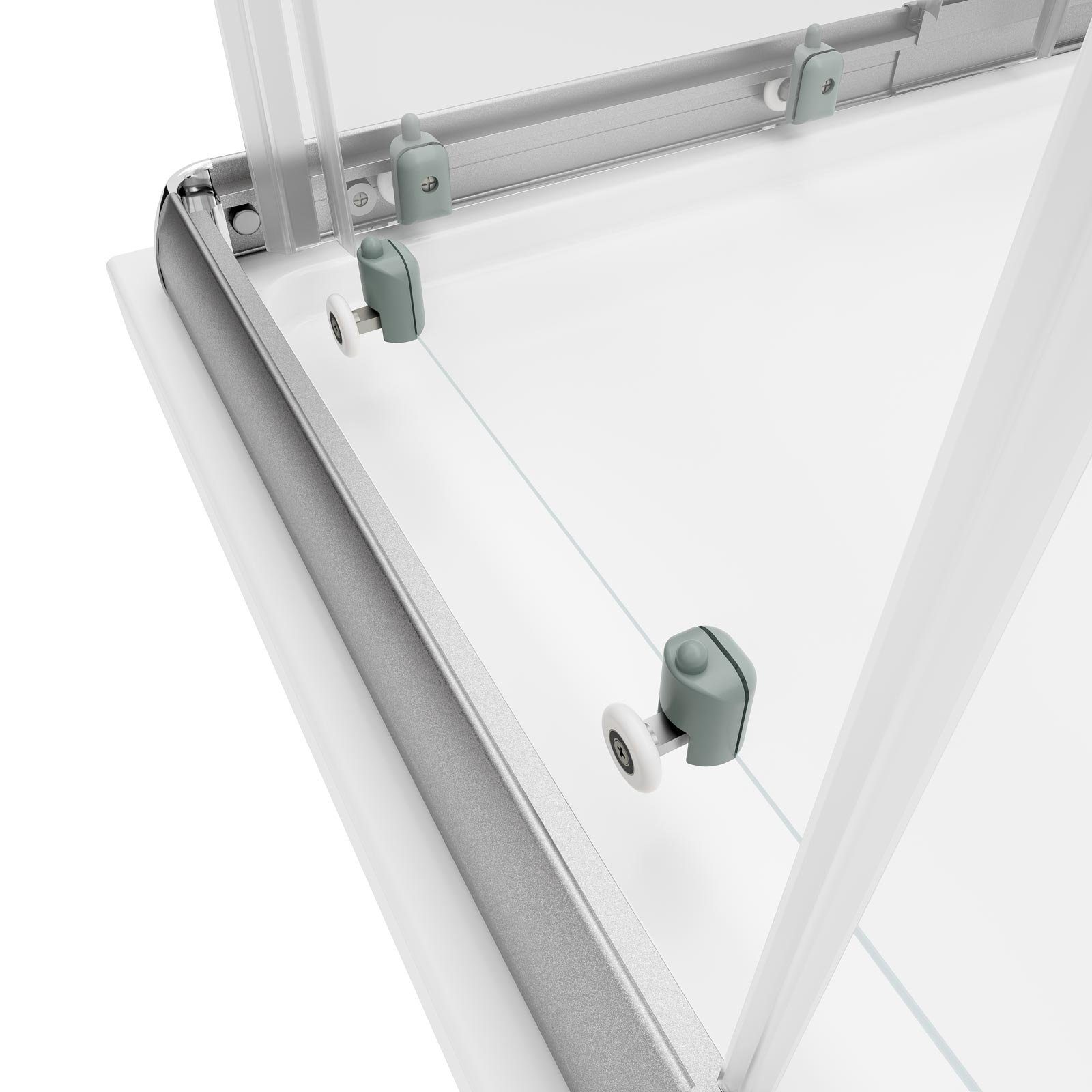 Schulte Eckdusche Sunny verstellbar 75-90 cm 175 cm Höhe, BxT: 90x90 cm, Sicherheitsglas, Schiebetüren Eckeinstieg – Bild 4 von 5