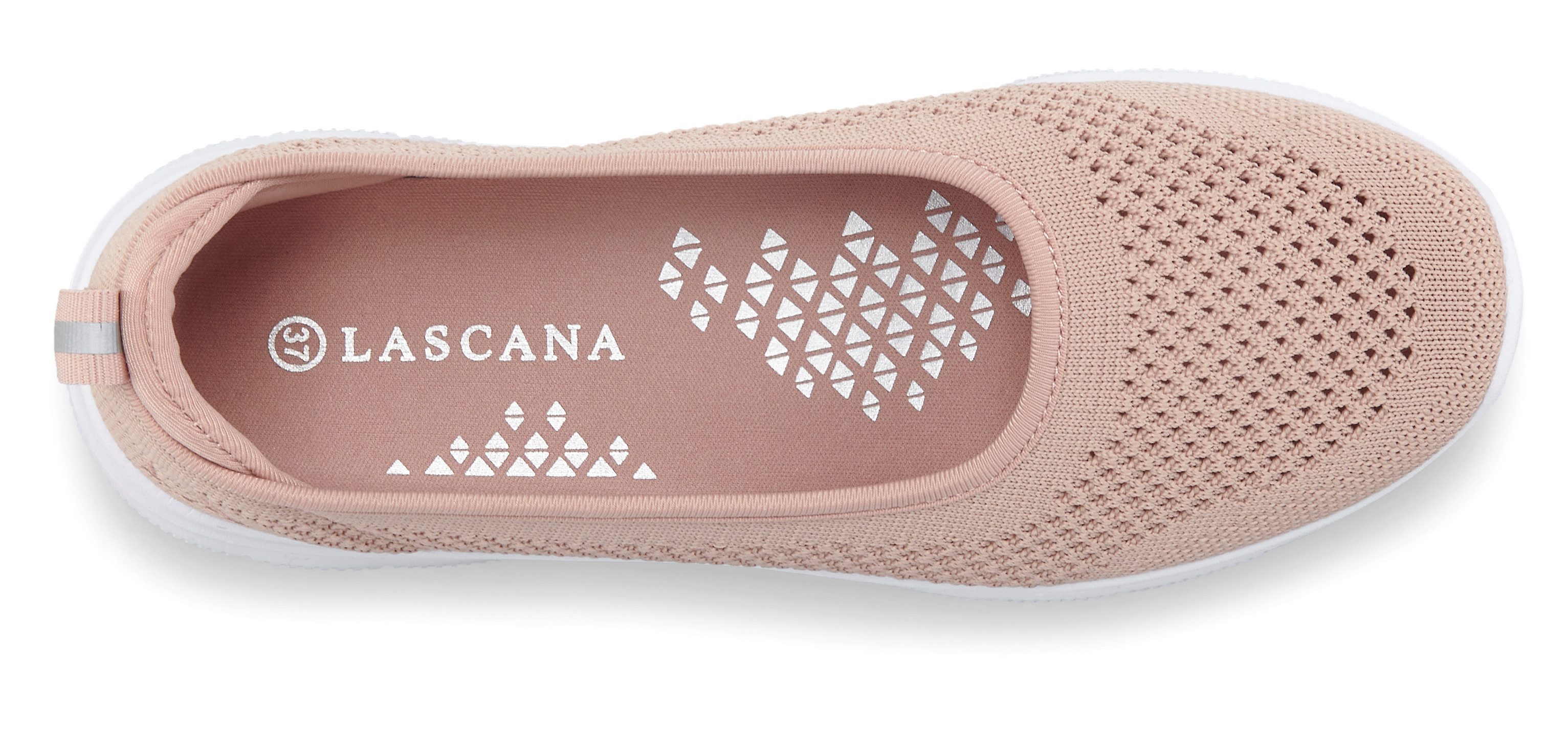 LASCANA Halbschuh, Slip-On-Sneaker, Sneaker Ballerinas zum Reinschlüpfen VEGAN