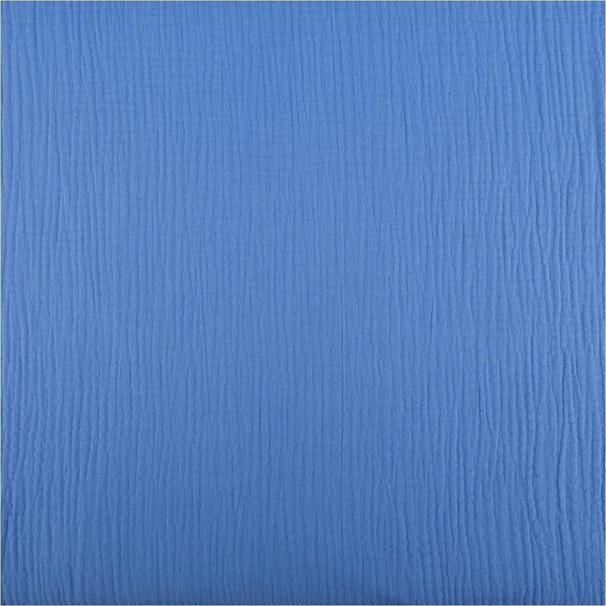 Thumbnail - SCHÖNER LEBEN. Stoff Musselin Stoff Double Gauze einfarbig himmelblau 1,35m Breite, allergikergeeignet