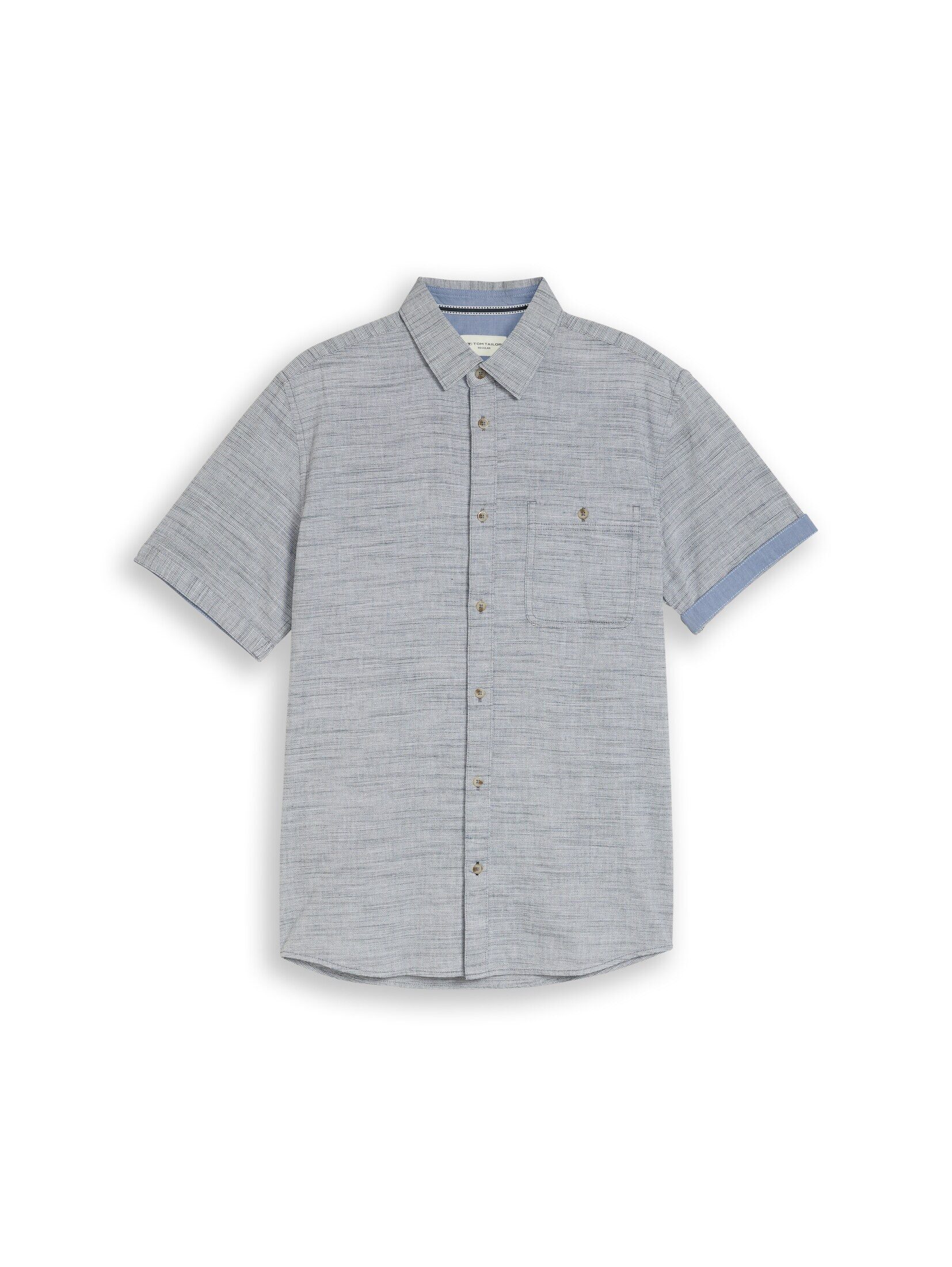 TOM TAILOR Kurzarmhemd Blusen & Shirts Regular Fit Kurzarmhemd aus Baumwolle
