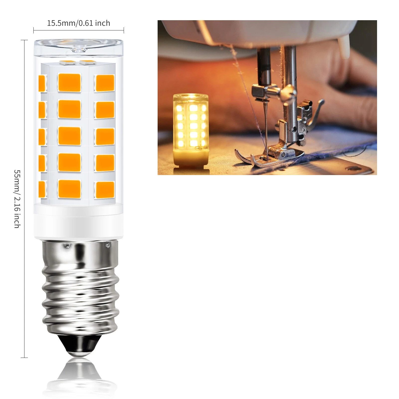 ZMH LED-Leuchtmittel E14 Vintage 8ER Glühbirne - 2700K Retro Glas 3W Energiesparlampe, E14, 8 St., Warmweiß, Aufgerüsteten 2835 SMD-LEDs für Schlafzimmer Küche