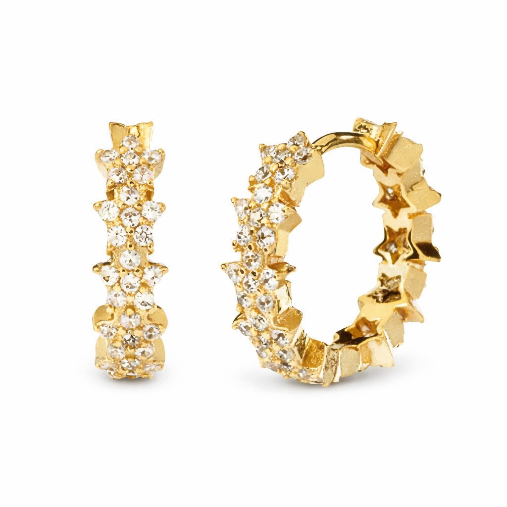 Cala Rose Paar Ohrstecker COSMIC SHINE MINI HOOPS