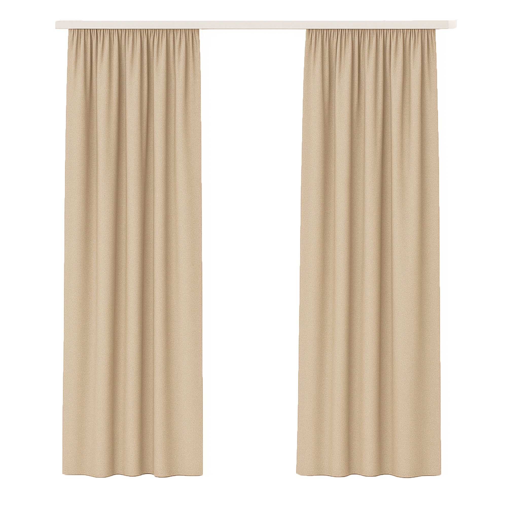 Bestlivings Gardine "Ellen" mit Universalband (2 St), Kräuselband, blickdicht, in moderner Satin-Optik, einfarbig, modern, waschbar bei 30°C
