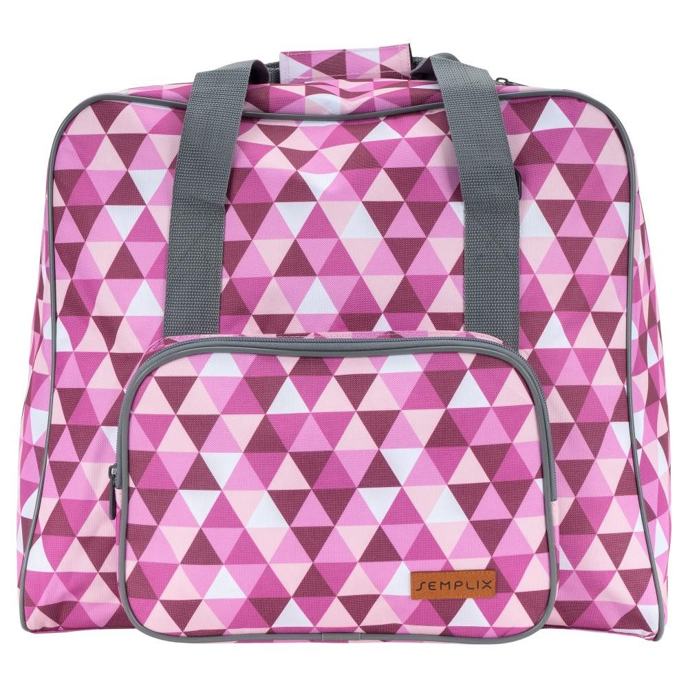 Semplix Nähmaschinentasche - Overlocktasche Diamond Design (beere/rosa)