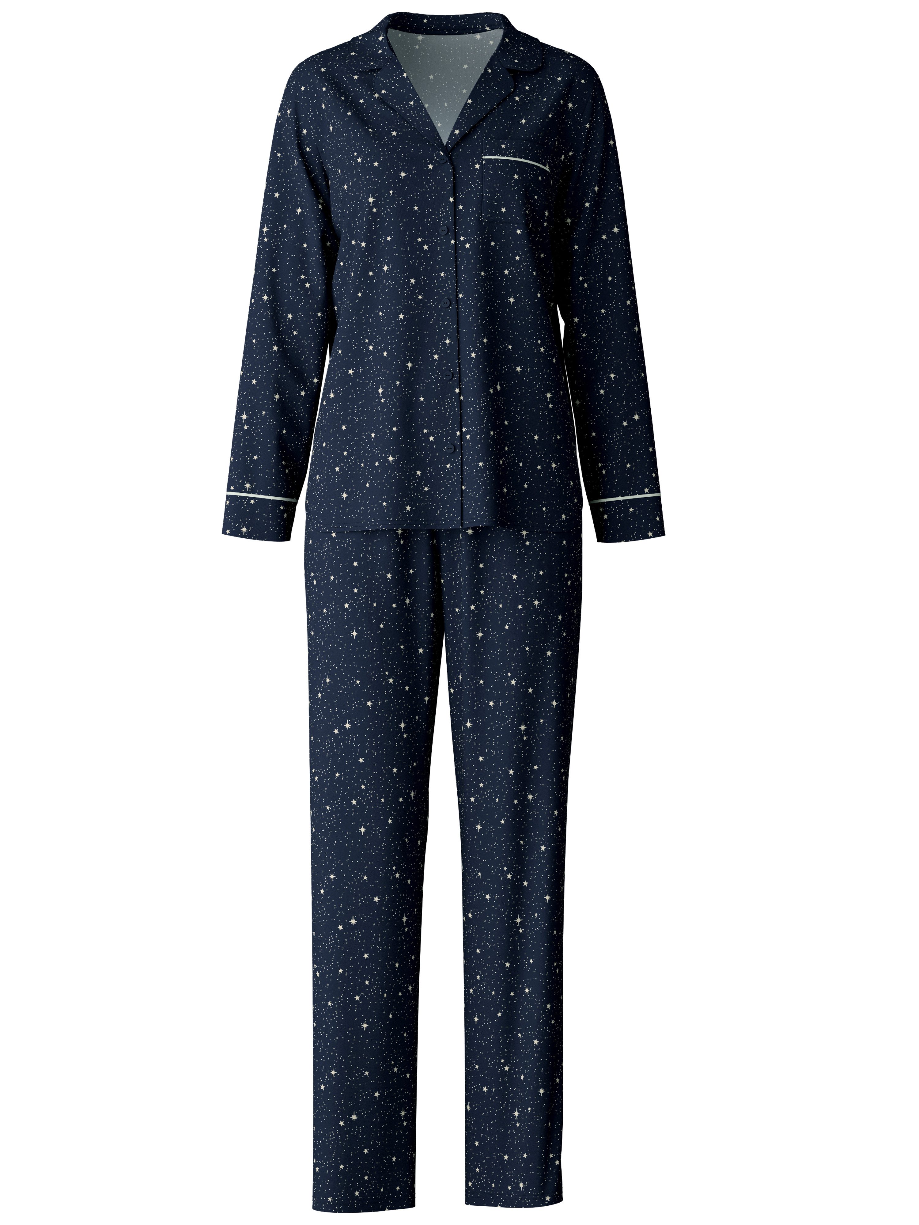 CALIDA Pyjama Sweet Dreams (2 tlg) Reverskragen, Knopfleiste, Pure Cotton, günstig online kaufen