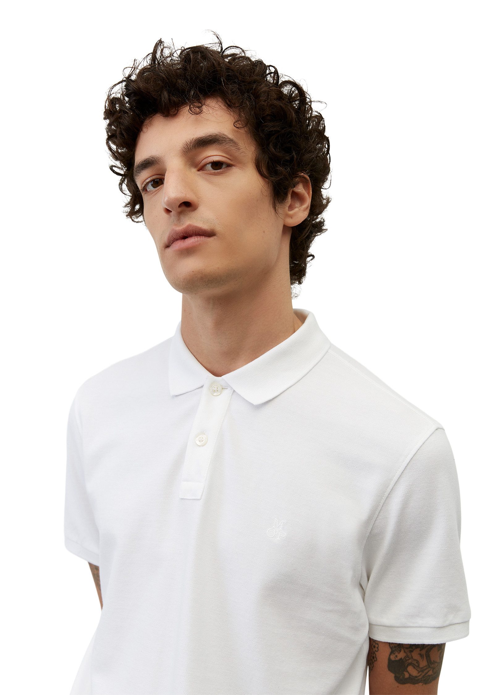 Marc O'Polo Poloshirt mit dezenter Logostickerei – Bild 3 von 5