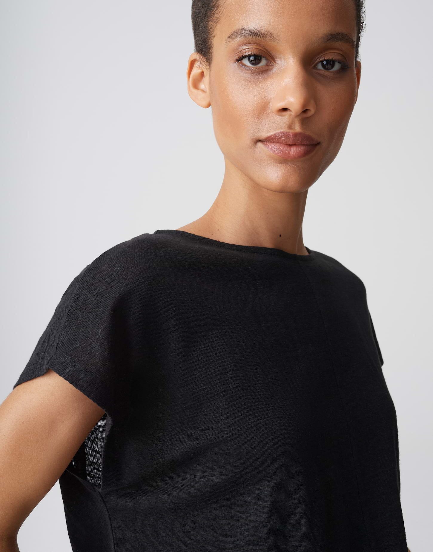OPUS Kurzarmshirt Sutol aus Jersey mit Leinenstruktur Seitenschlitze sorgen für angenehme Bewegungsfreiheit – Bild 4 von 5