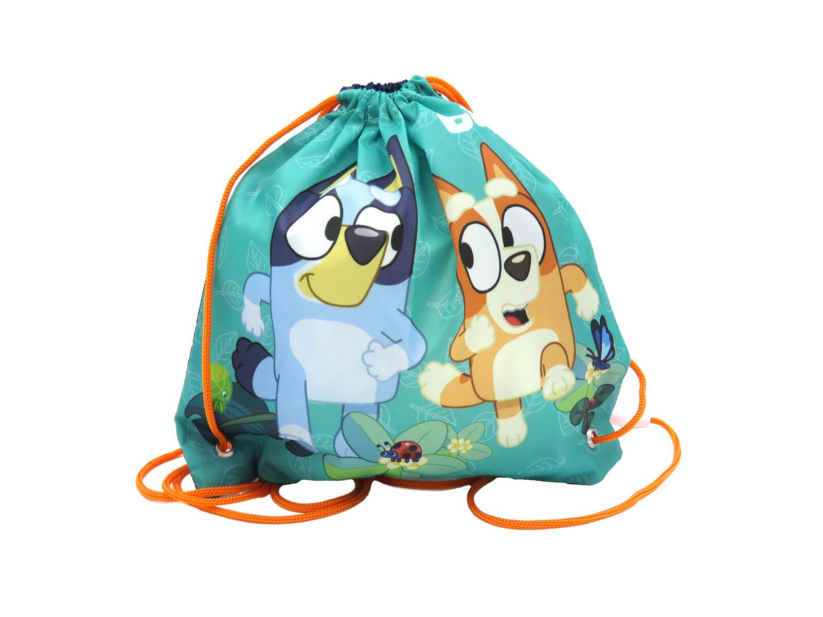 Bluey Turnbeutel 25 × 25 × 1 cm Brottasche mit Kordelzug für Schule und Kindergarten (1-tlg)