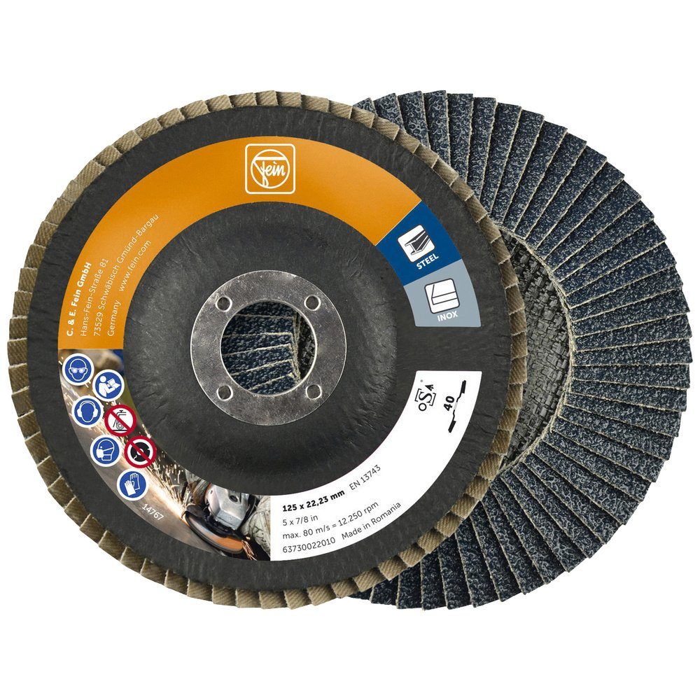 Fein Schleifscheibe Fein 63730022010 Fächerschleifscheibe Durchmesser 125 mm Bohrungs-Ø 22