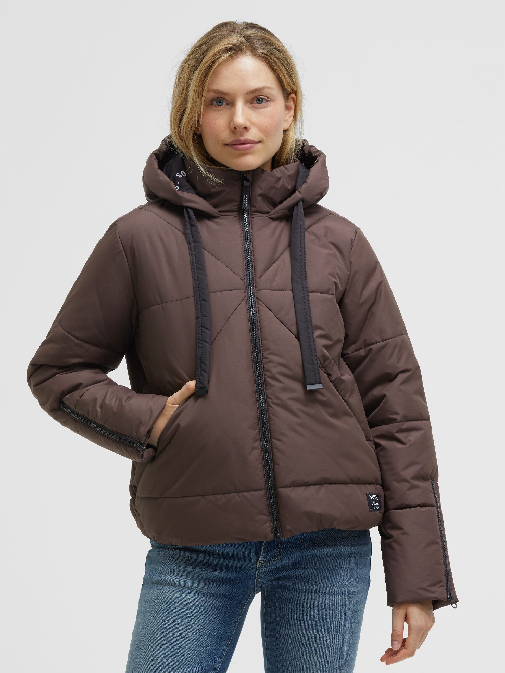 SOCCX Winterjacke mit Reißverschluss an den Einschubtaschen