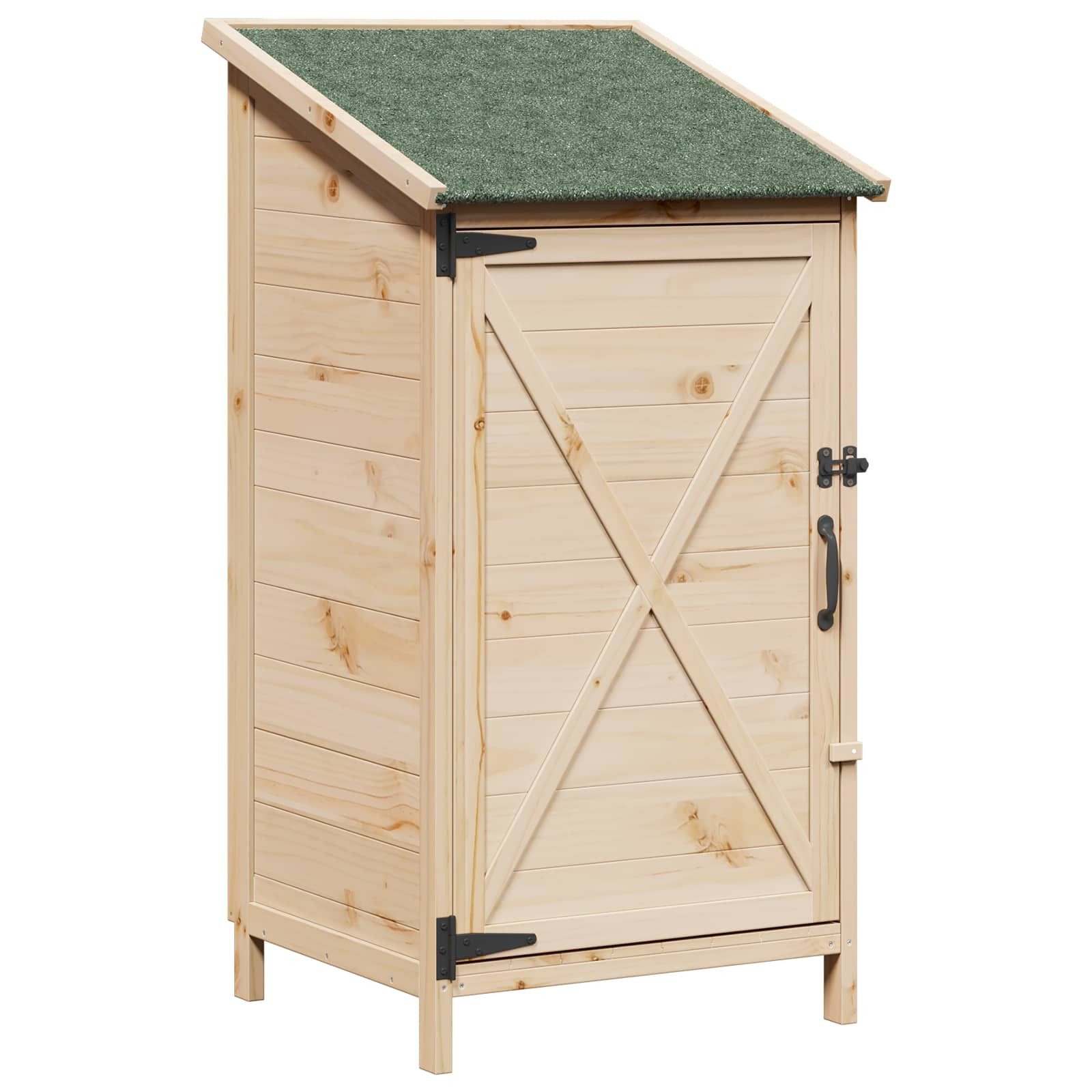vidaXL Gartenhaus Gartenschuppen Natur 59,5 x 56 x 113,5 cm Massivholz aus Fichte