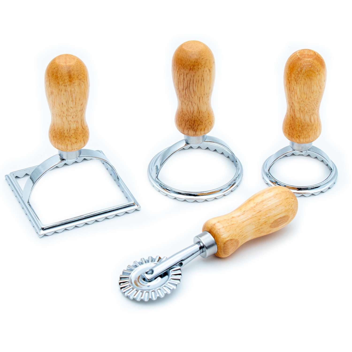 Intirilife Ravioliform, (Set 4-tlg), Ravioli Ausstecher Set Pasta Stempel auch für Kekse geeignet