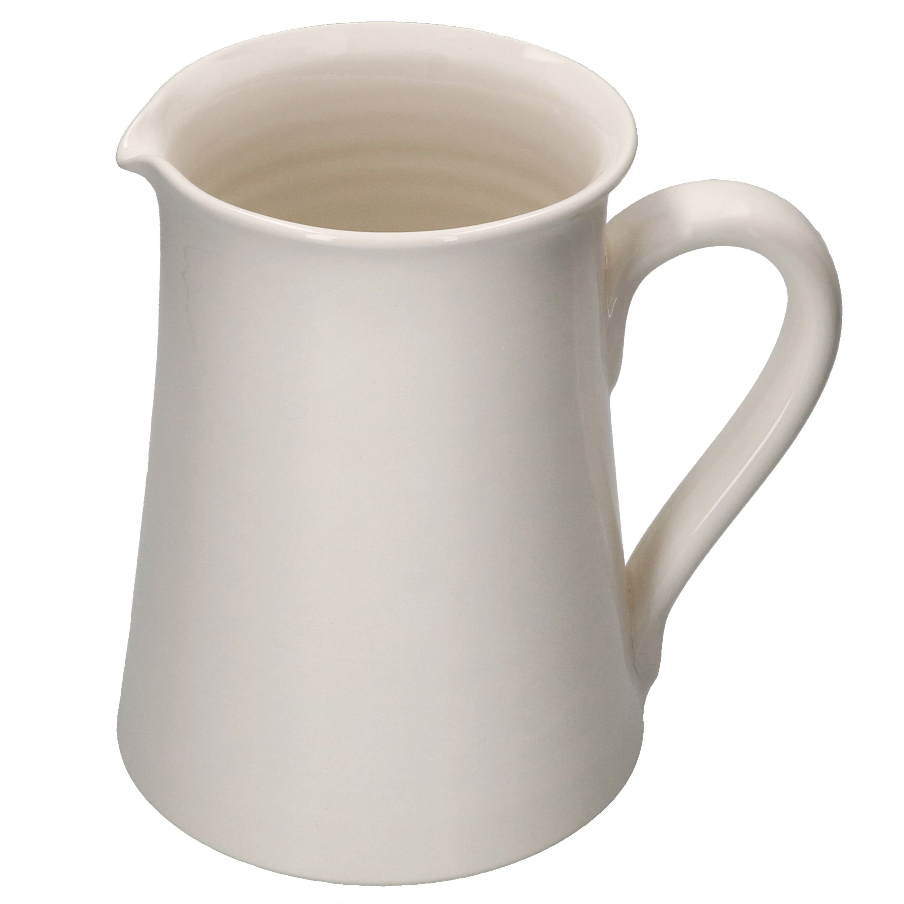 Keramik-Karaffe cremeweiß 1,6L MamboCat italienische Krug Maestro Wasserkrug Kanne