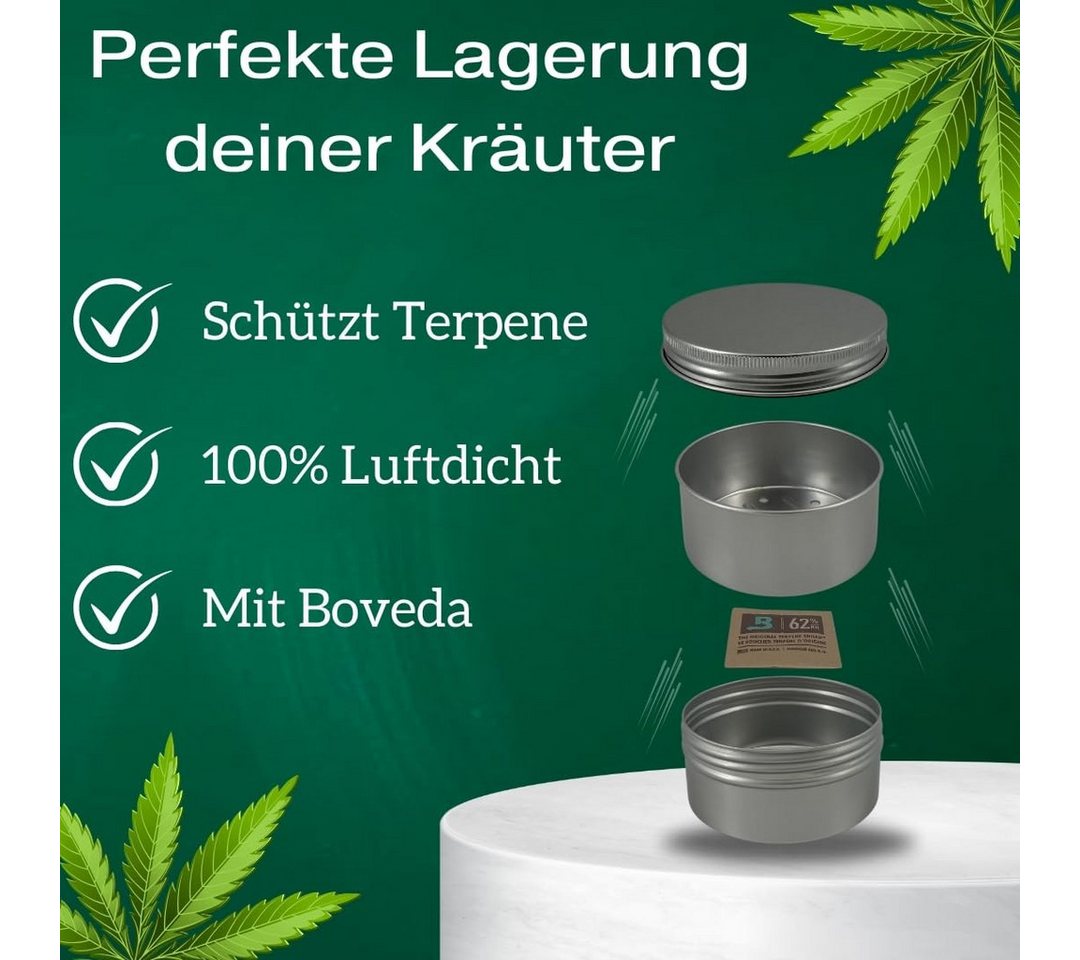 Thumbnail - TronicXL Aufbewahrungsdose Für Stash Dose Grow Ernte Aufbewahrung + Boveda 62% luftdicht Zubehör, Schützt vor UV Einstra...