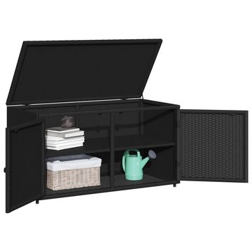 DOTMALL Garten-Geräteschrank Gartenschrank 110x55x60,5 cm Poly Rattan