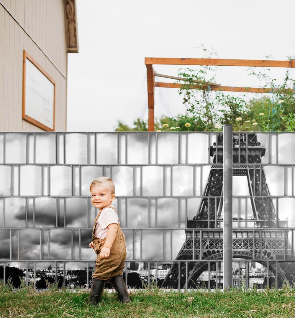 Thumbnail - MyMaxxi Sichtschutzstreifen Sichtschutzstreifen Hochrad in Paris Sichtschutz Garten Zaun, (Hochrad in Paris)