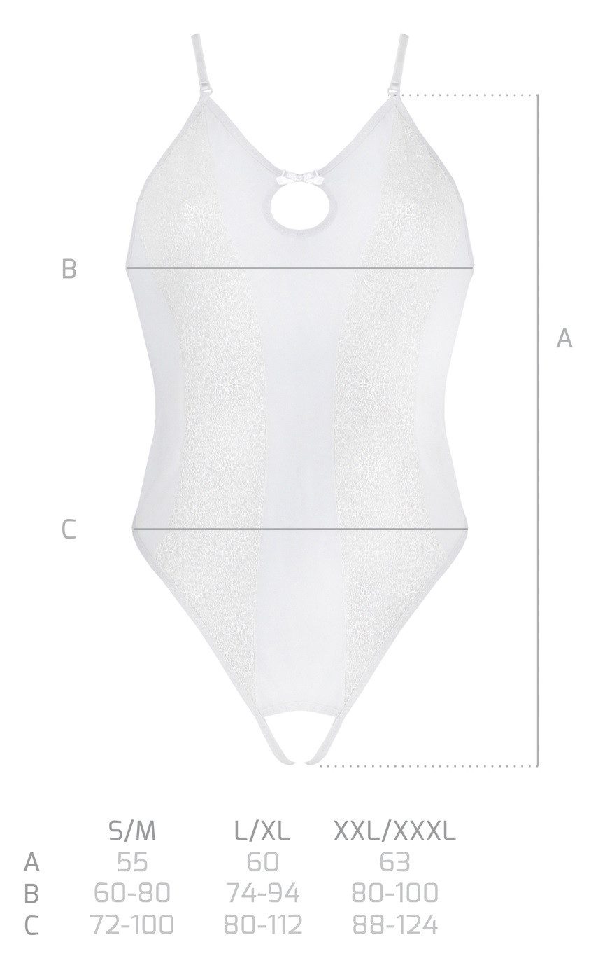Avanua Body-Ouvert elegante Transparenz, schmale Spitzeneinsätze
