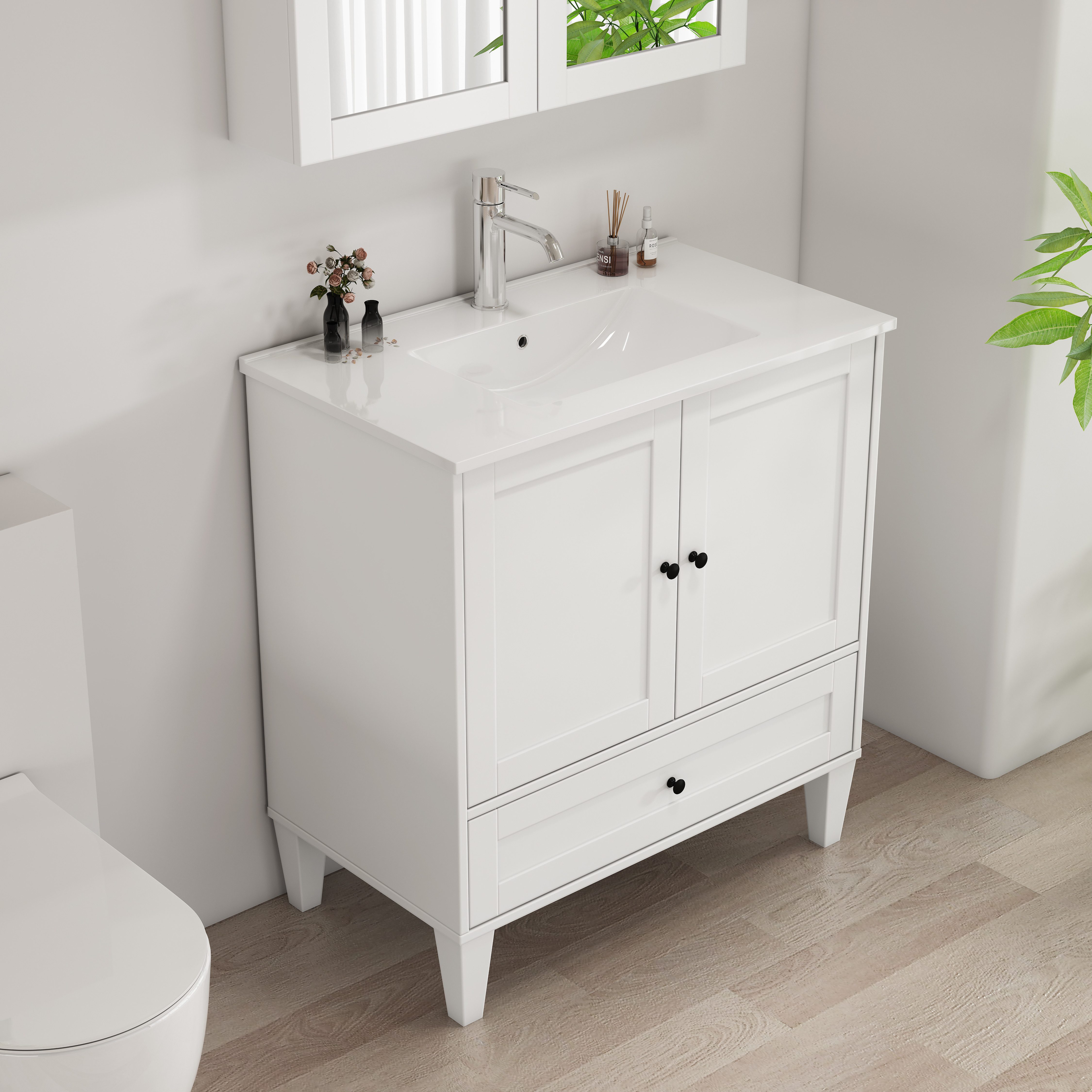 welltime Waschtisch Amsterdam, Badmöbel inkl. Keramikwaschbecken, in versch günstig online kaufen