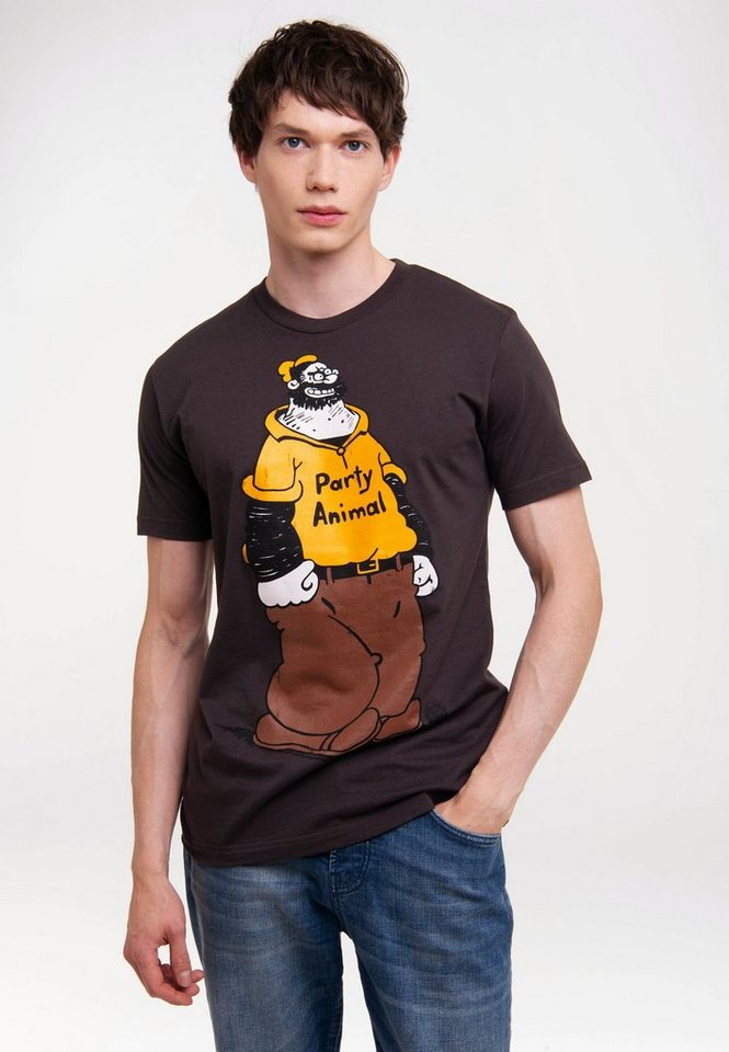 LOGOSHIRT T-Shirt POPEYE - PARTY - ANIMAL mit lustigem Print, Witziges  Party-Animal Shirt für Herren in Easy Fit-Schnitt