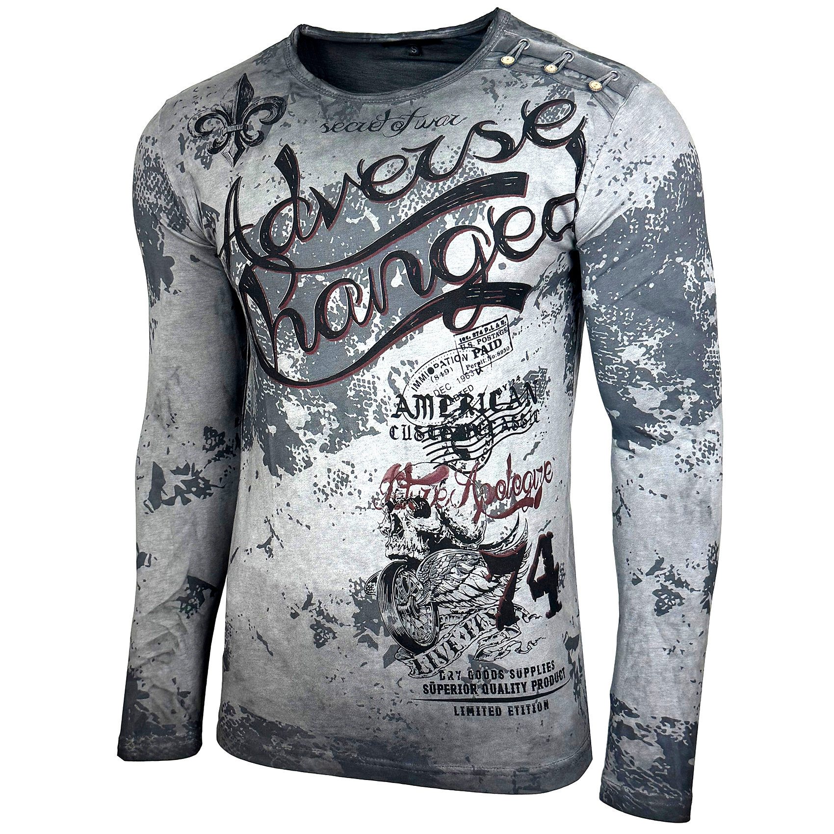 Baxboy Longshirt Baxboy Herren Longsleeve Langarmshirt Shirt Mit Rundhalskr günstig online kaufen