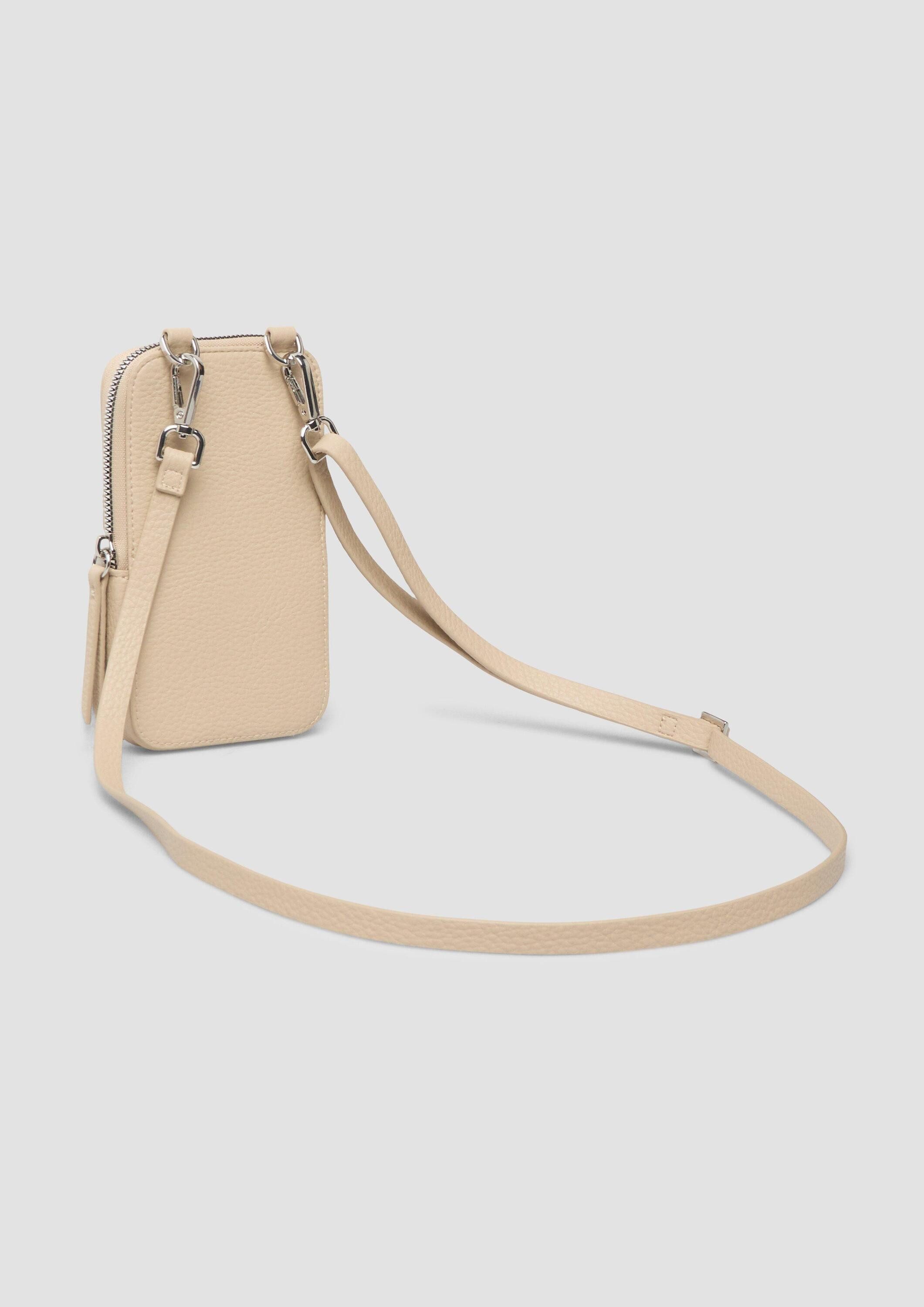 s.Oliver Handytasche Tasche, Handytasche in Leder-Optik mit abnehmbarem Schultergurt