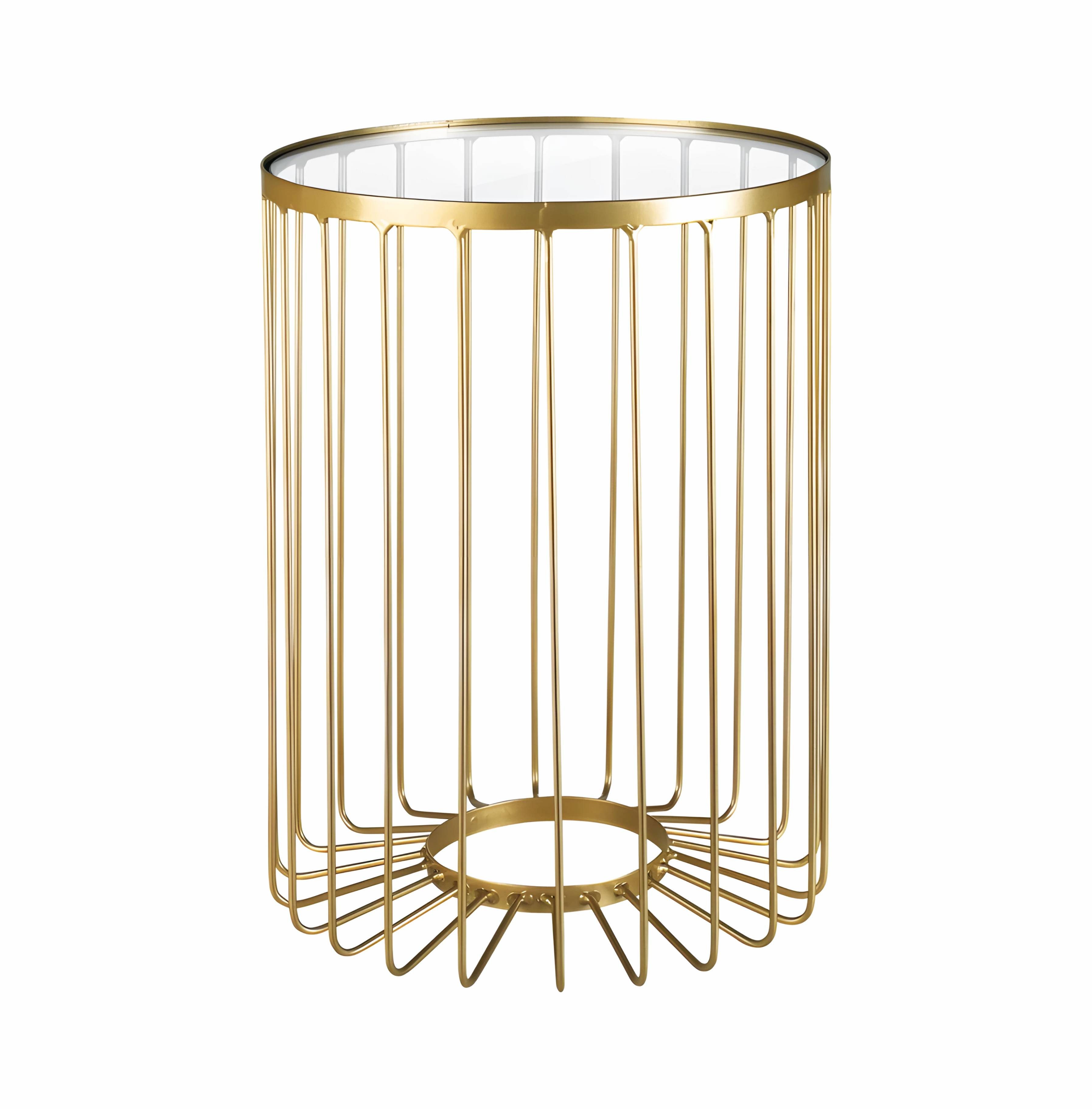 Beistelltisch Beistelltisch Rund Metall Gold Couchtisch Nachttisch Sicherhe günstig online kaufen