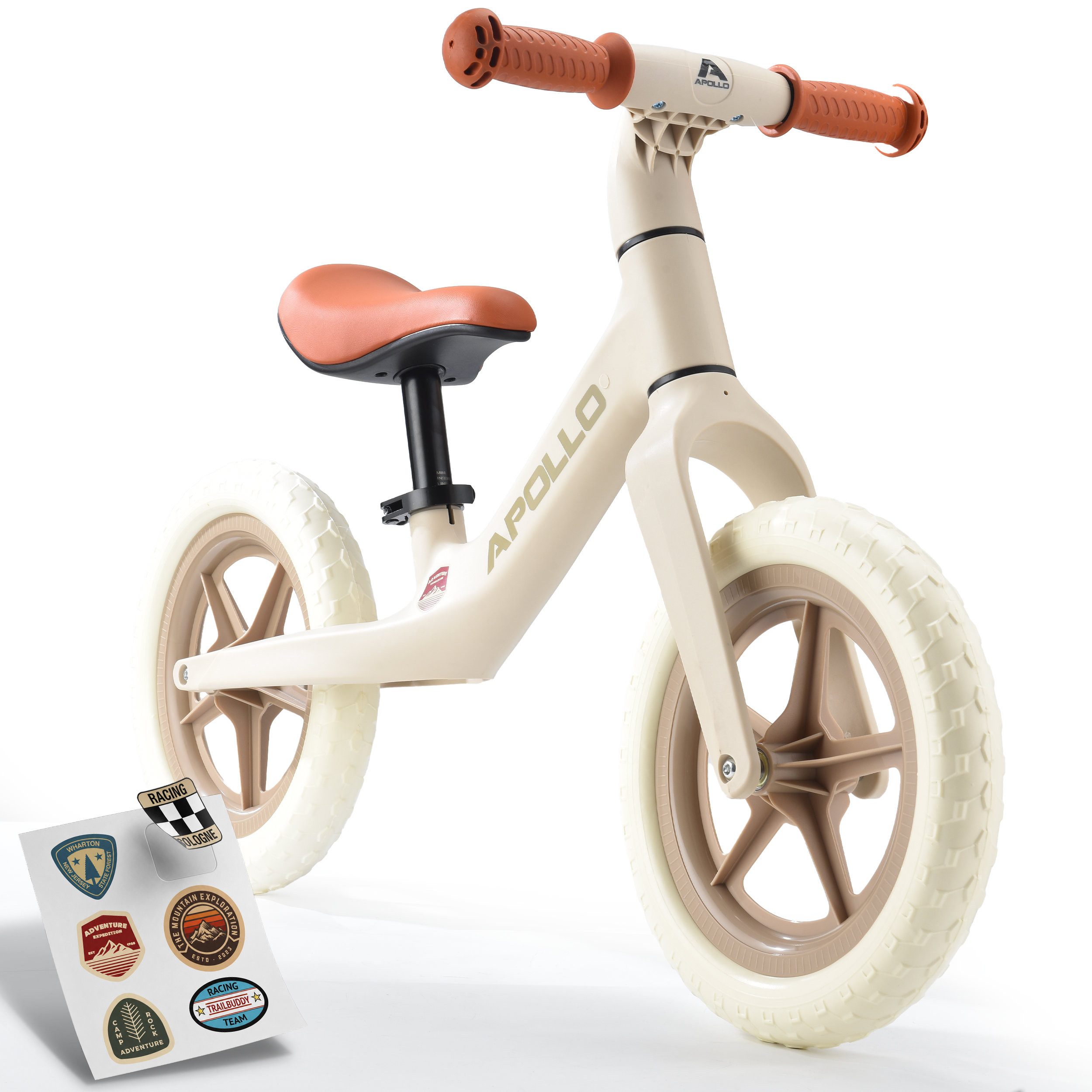 Apollo Laufrad Trailbuddy Kinderlaufrad ab 2 Jahre, 12 Zoll, 2,2 kg, Sattel 30-40 cm