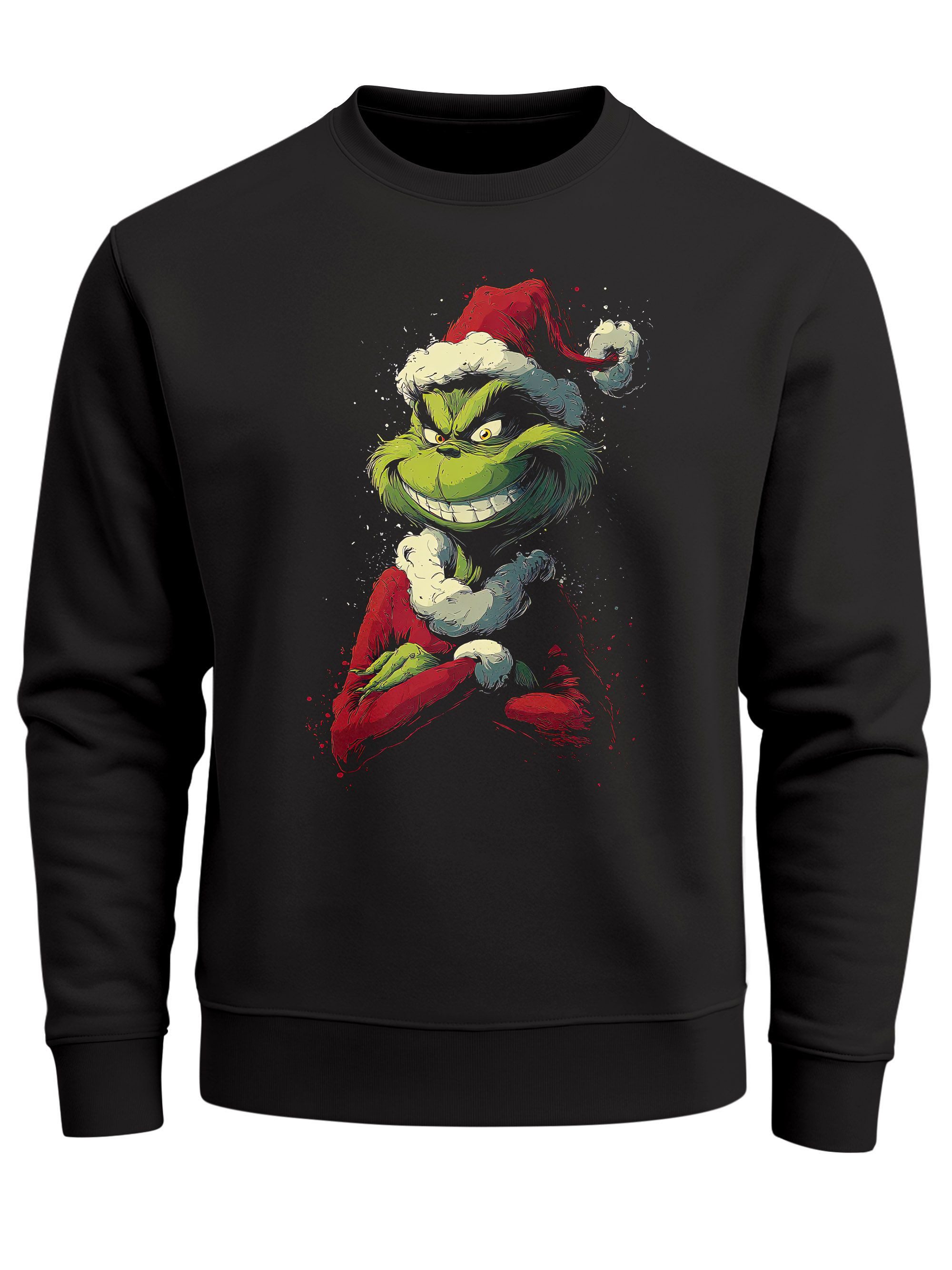 Sweatshirt Sweatshirt Herren Weihnachtspullover Aufdruck Anti Weihnachten