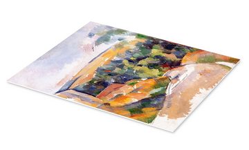 Posterlounge Forex-Bild Paul Cézanne, Straßenbiegung, Malerei