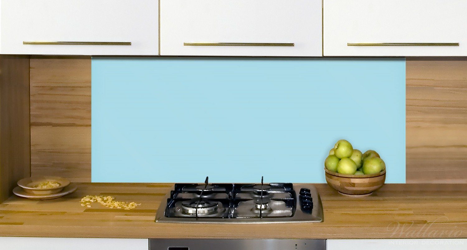 Küchenrückwand Wallario (1-tlg) Pastellblau,