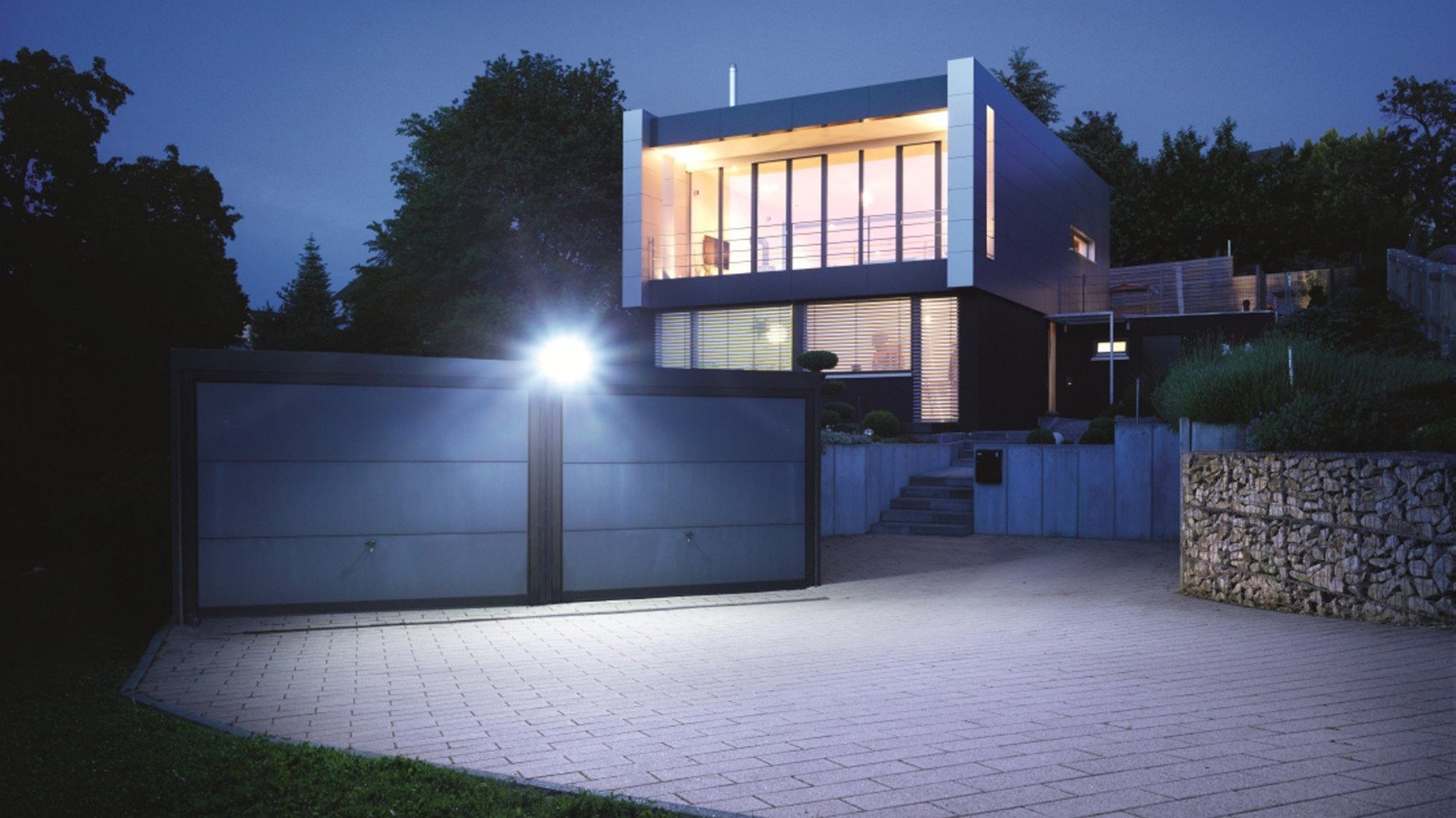 steinel Außen-Wandleuchte Steinel Strahler XLED Home 2 XL S Graphit mit, Inkl. Leuchtmittel, Mit Bewegungsmelder nicht dimmbar – Bild 5 von 5