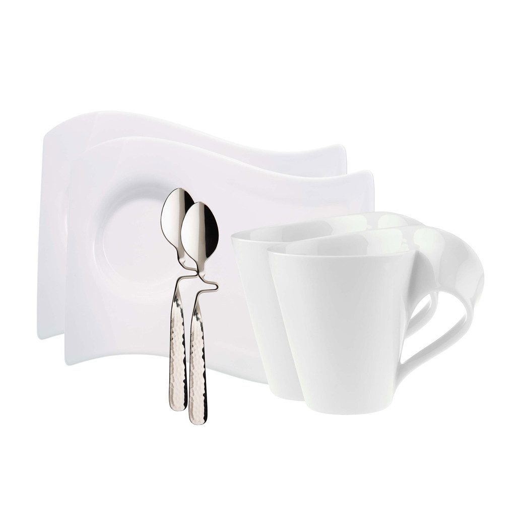 Villeroy & Boch Kaffeeservice NewWave Caffè Becher-Set 6-teilig EC (6-tlg), 2 Personen, Porzellan, Premium Porcelain, mikrow.- & spülm.sicher, Made in Germany
